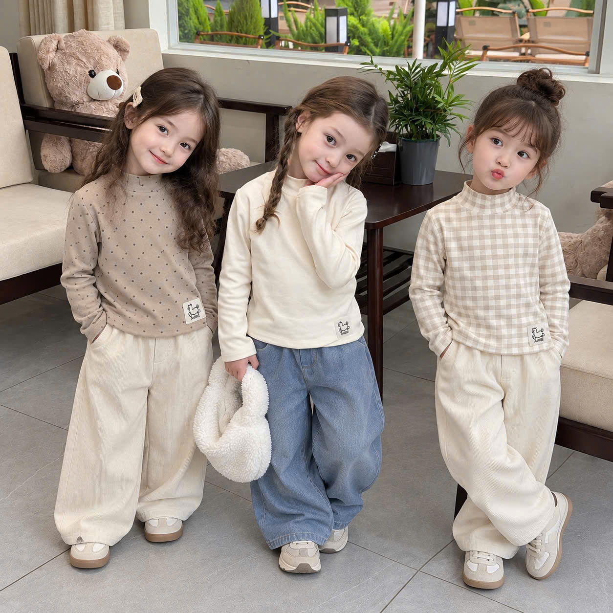 A804 - SET 3 ÁO GIỮ NHIỆT BÉ BASIC