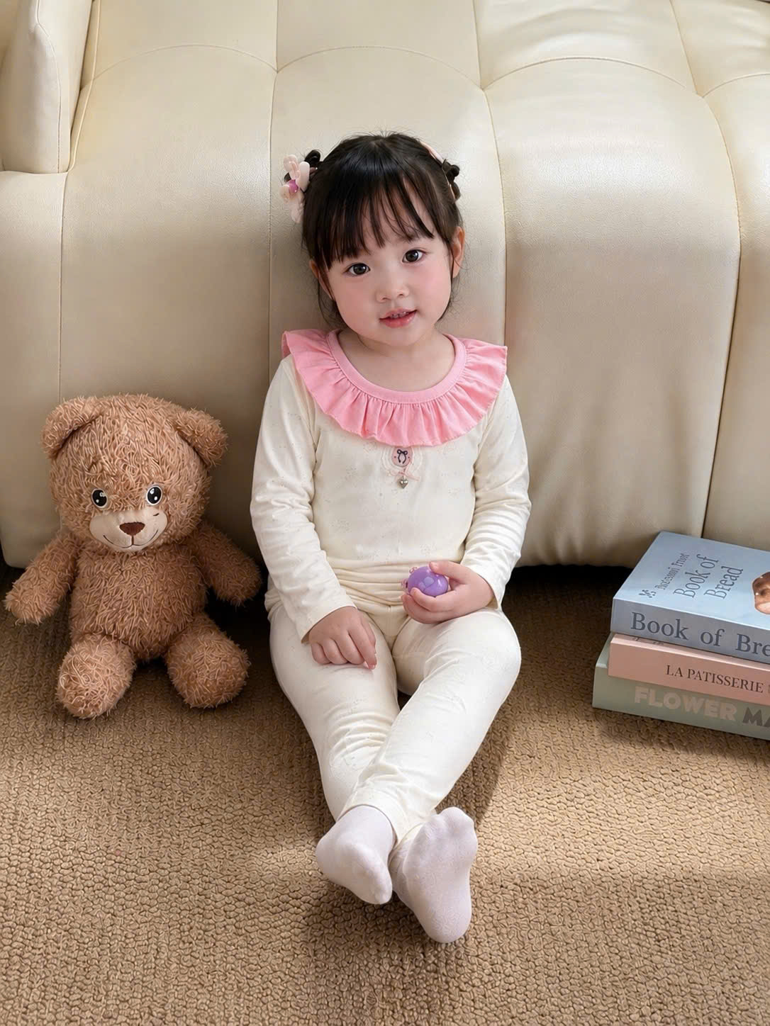 A940 - SET 2 BỘ CỔ BÈO HỒNG KEM