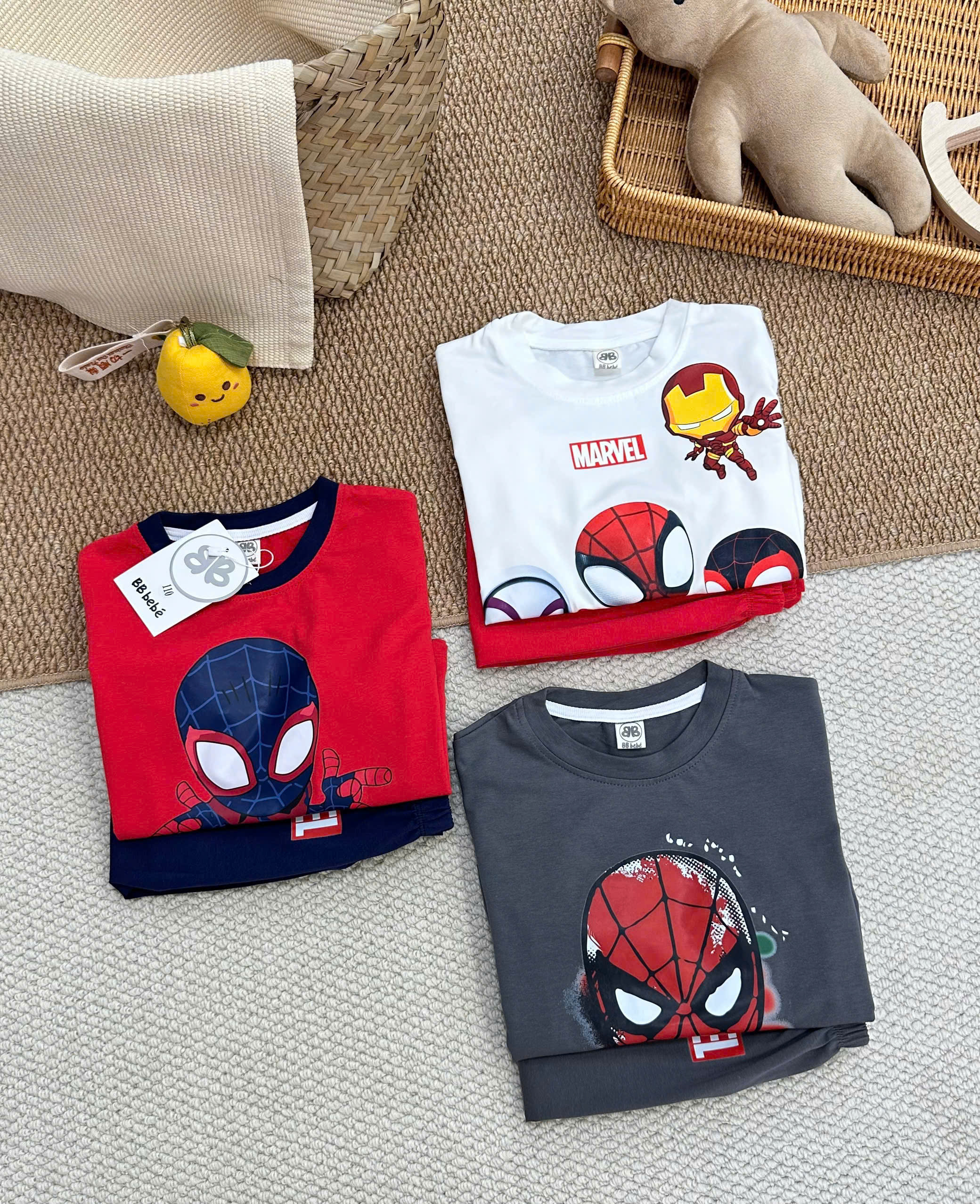 B112 - SET 3 BỘ SIÊU NHÂN NG NHỆN TONE ĐỎ