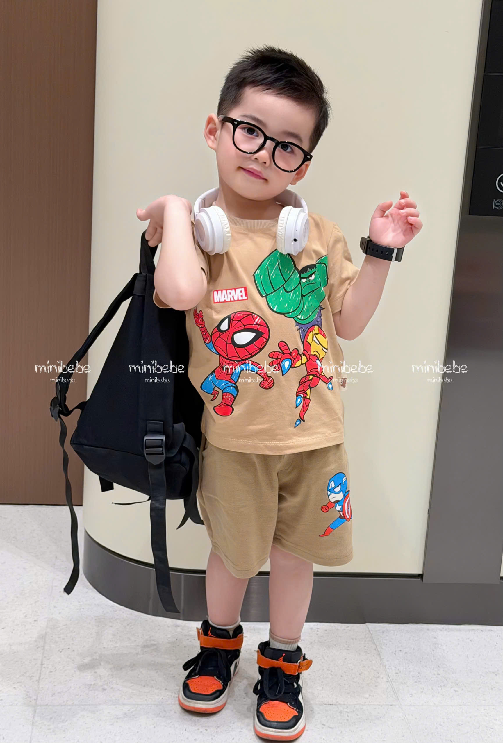 XẢ B127 - SET BỘ CỘC SIÊU ANH HÙNG MARVEL TONE NÂU BE