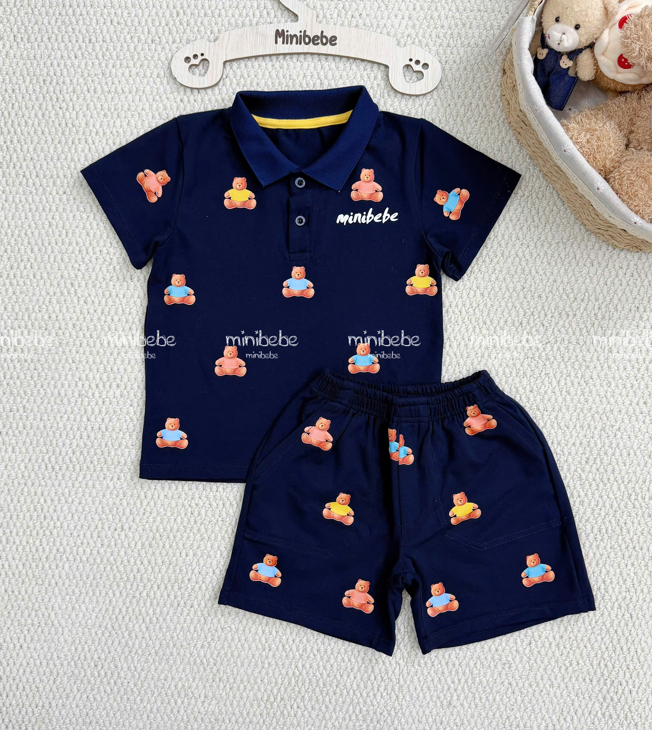B136 - SET BỘ THAN POLO GẤU