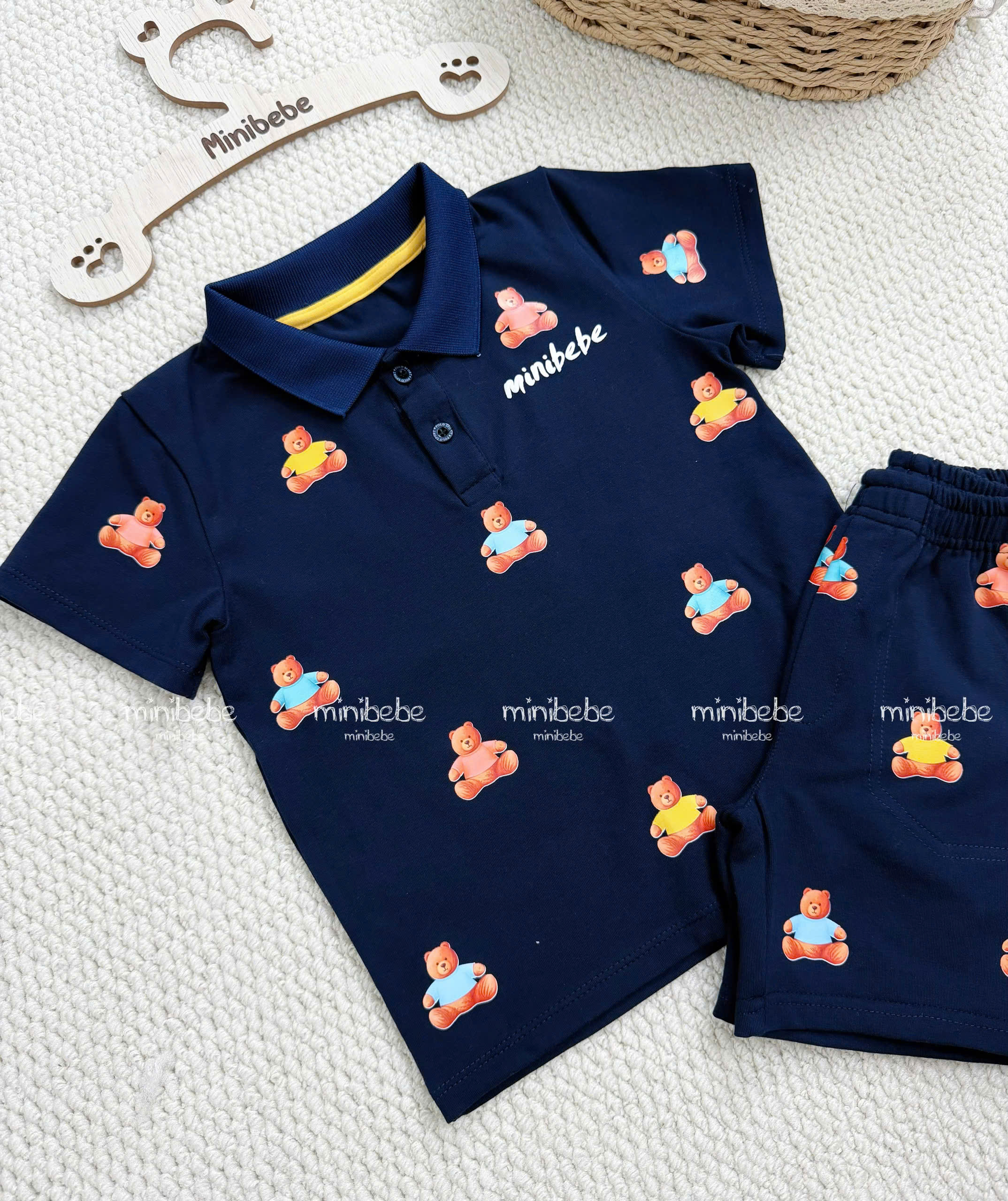 B136 - SET BỘ THAN POLO GẤU