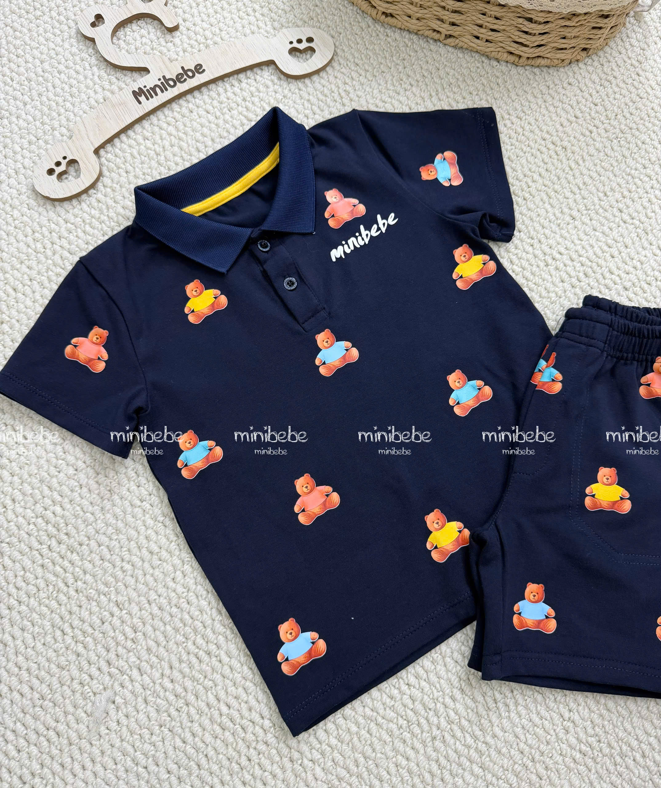B136 - SET BỘ THAN POLO GẤU