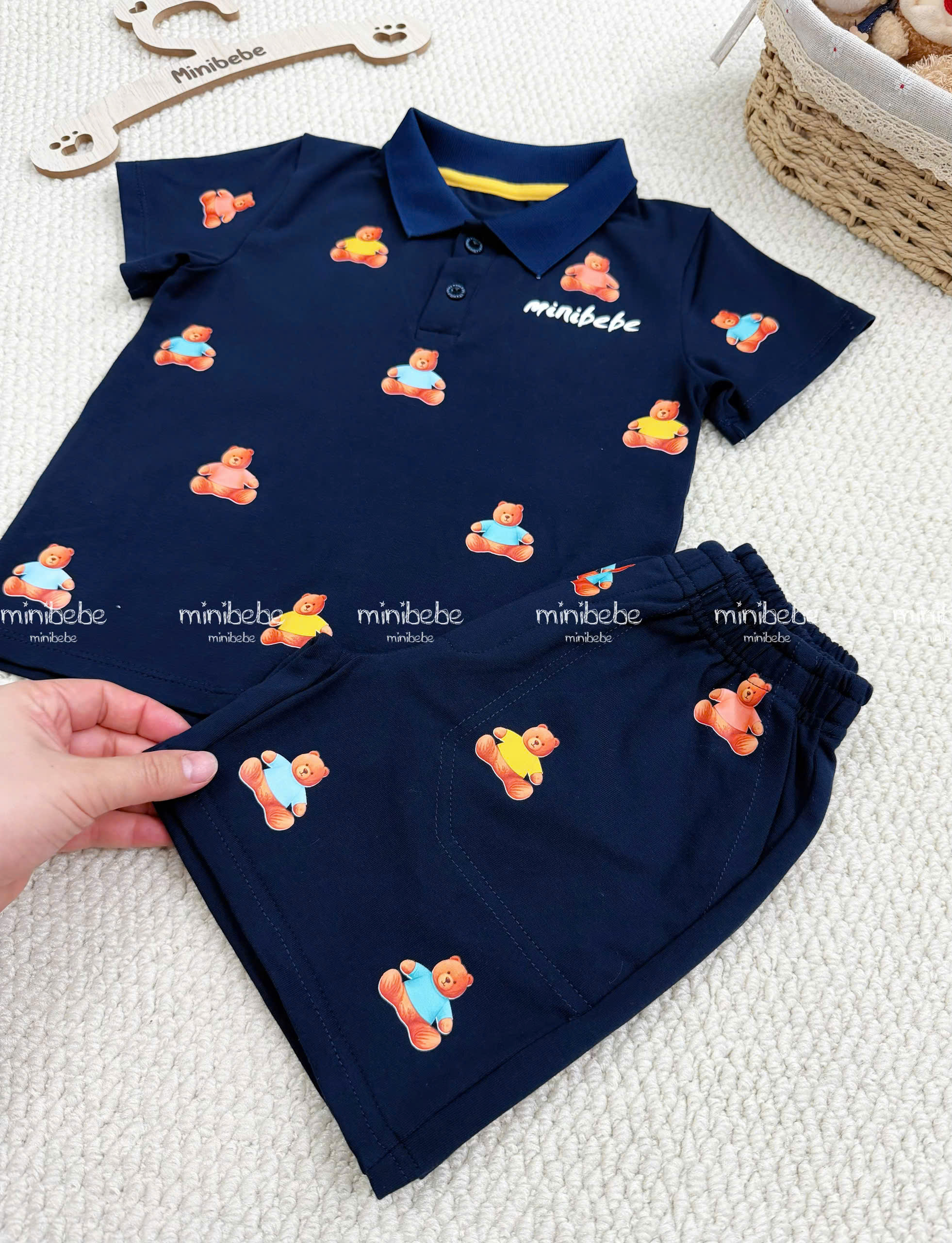 B136 - SET BỘ THAN POLO GẤU