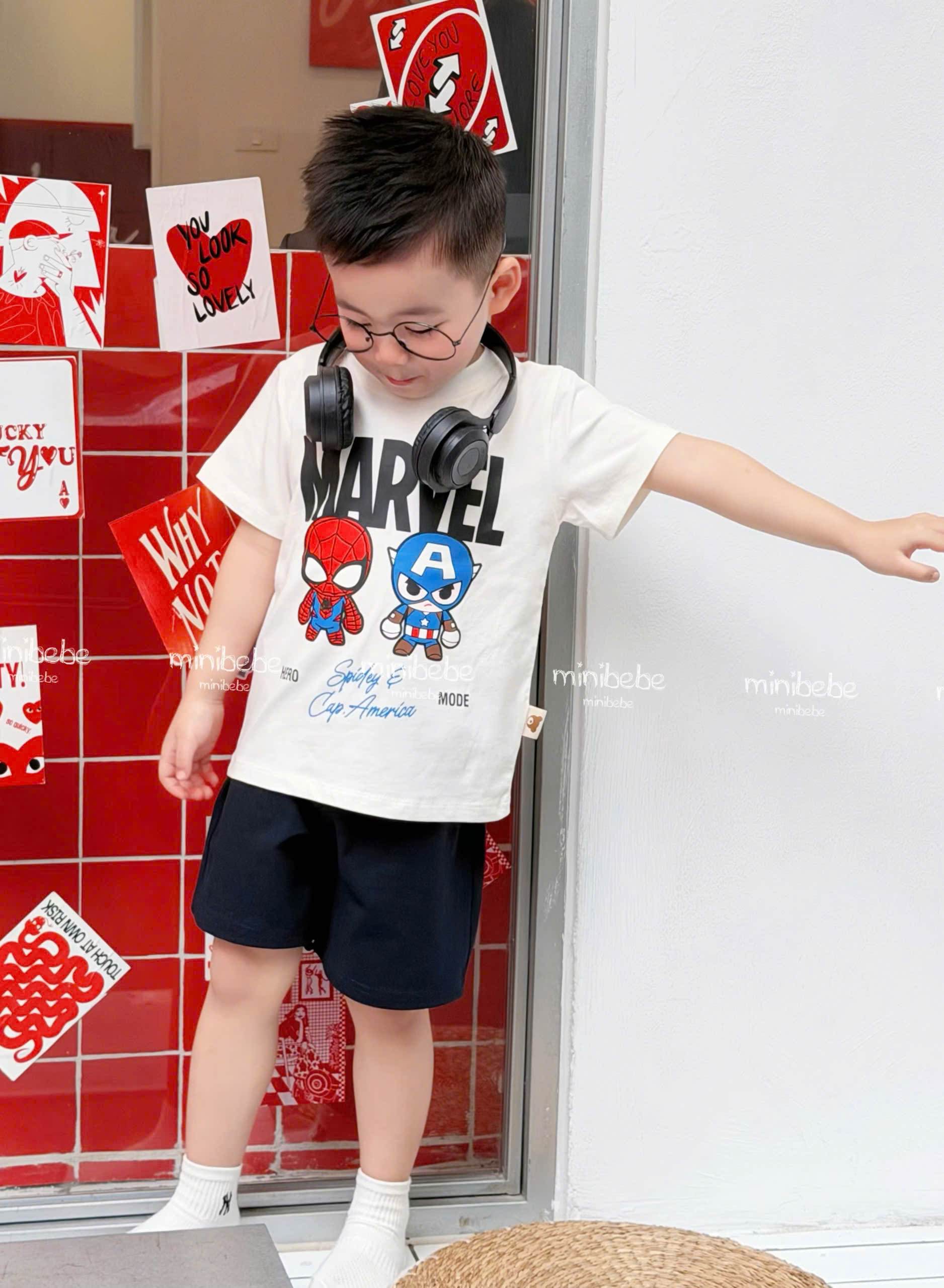 XẢ B137 - SET 2 BỘ NHỆN MARVEL IN NHÍ TRÀN