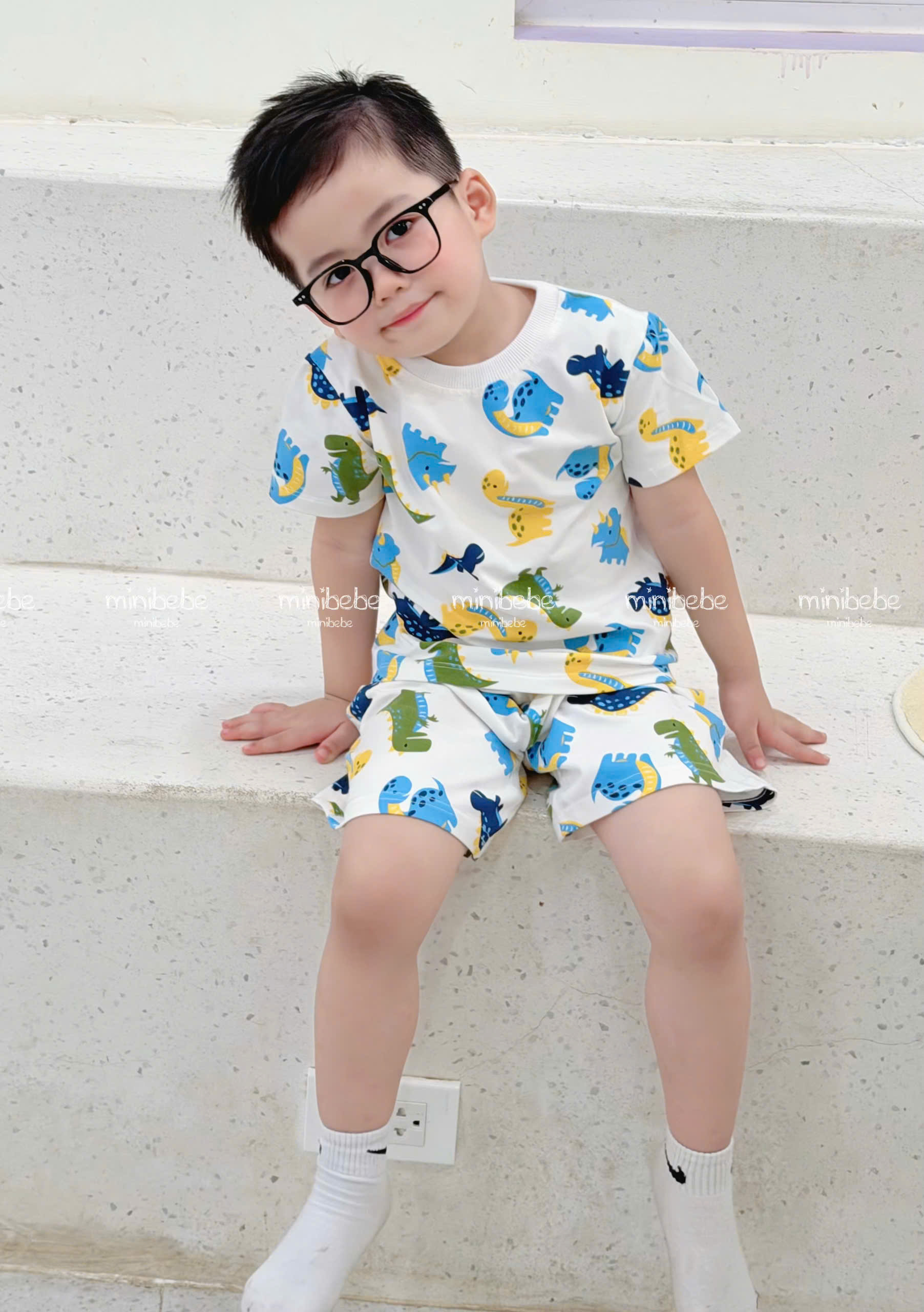 XẢ B146 - SET 2 BỘ KHỦNG LONG DINO TONE TRẮNG THAN