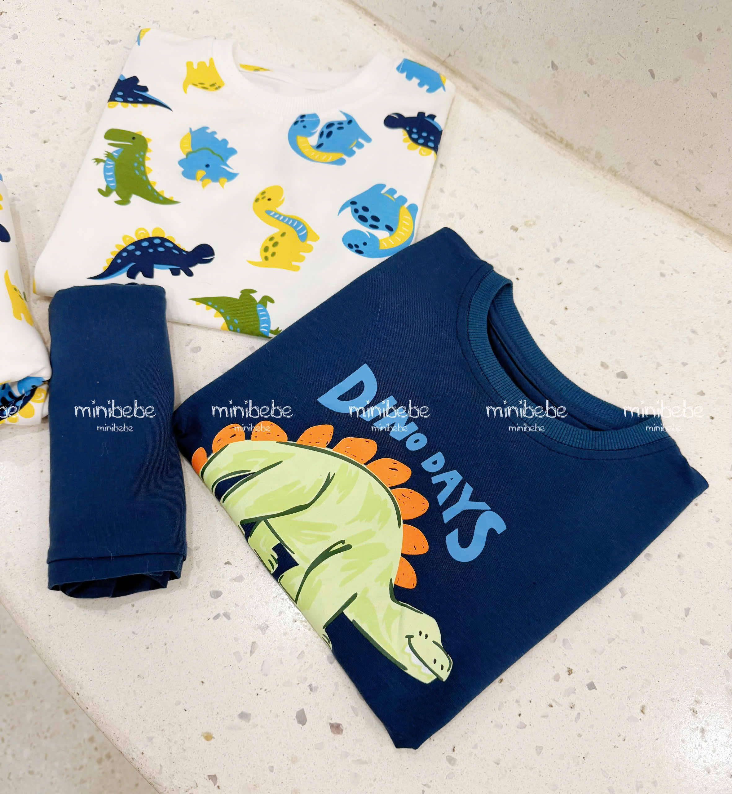 XẢ B146 - SET 2 BỘ KHỦNG LONG DINO TONE TRẮNG THAN