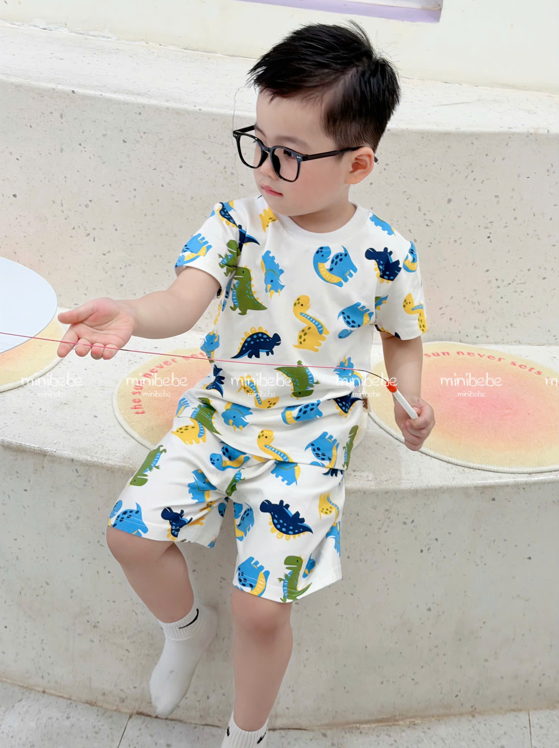 XẢ B146 - SET 2 BỘ KHỦNG LONG DINO TONE TRẮNG THAN