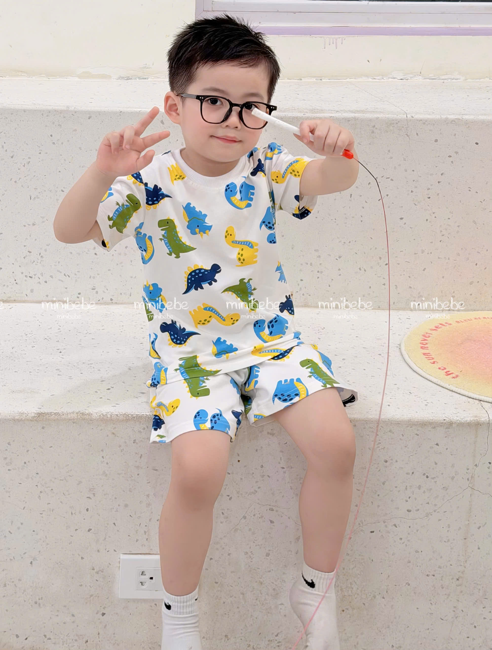 XẢ B146 - SET 2 BỘ KHỦNG LONG DINO TONE TRẮNG THAN