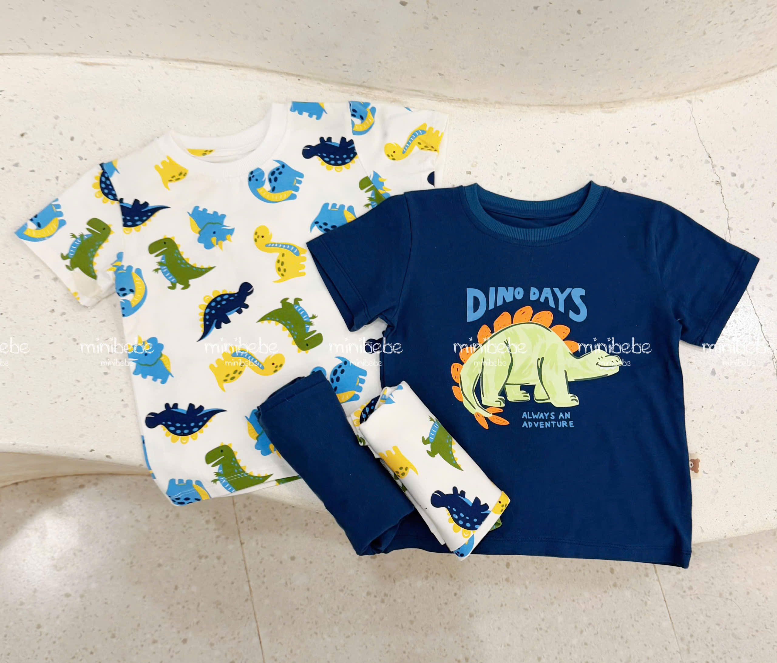 XẢ B146 - SET 2 BỘ KHỦNG LONG DINO TONE TRẮNG THAN