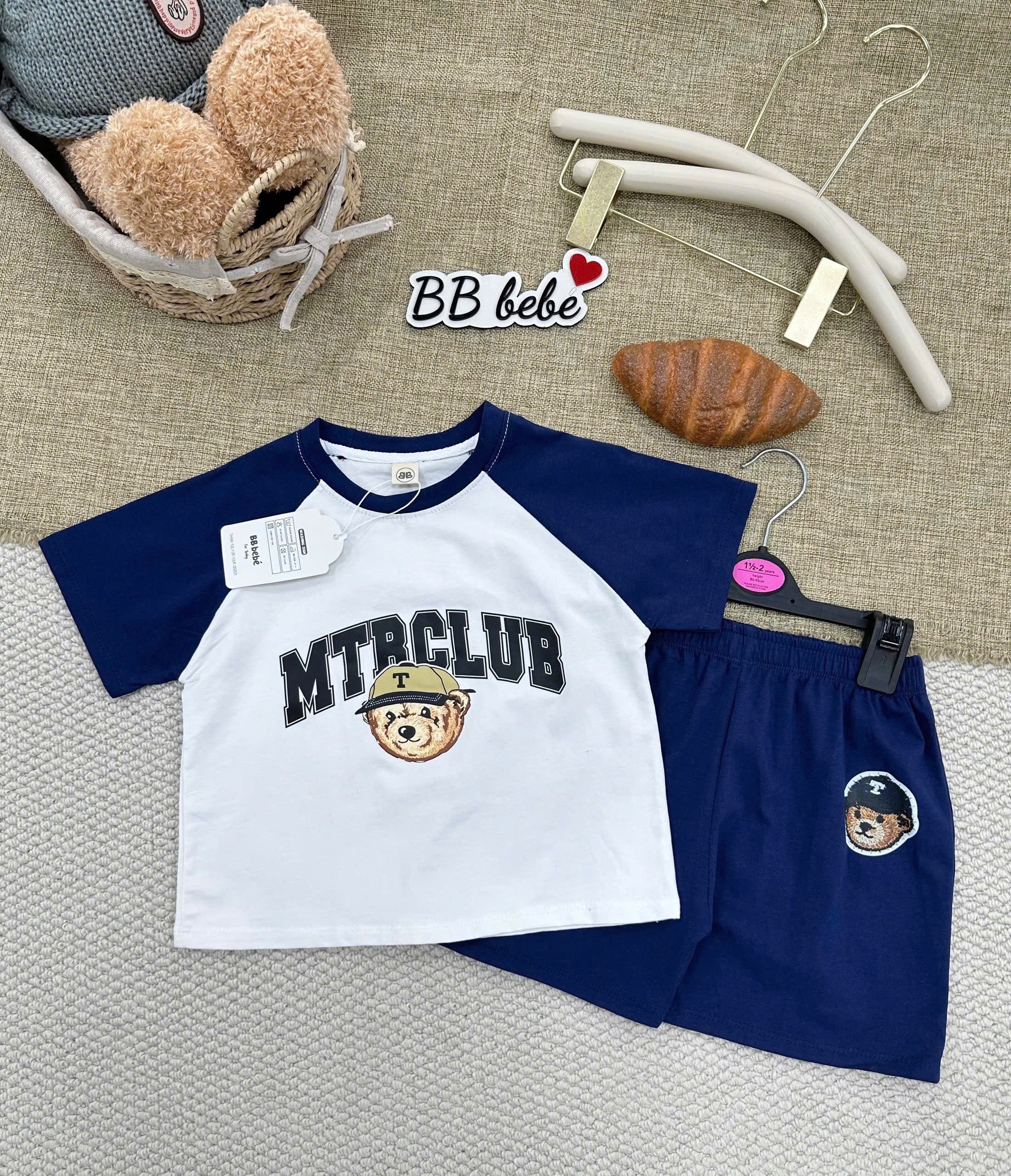 XẢ B150 - SET 2 BỘ GẤU MTRCLUB THAN GHI