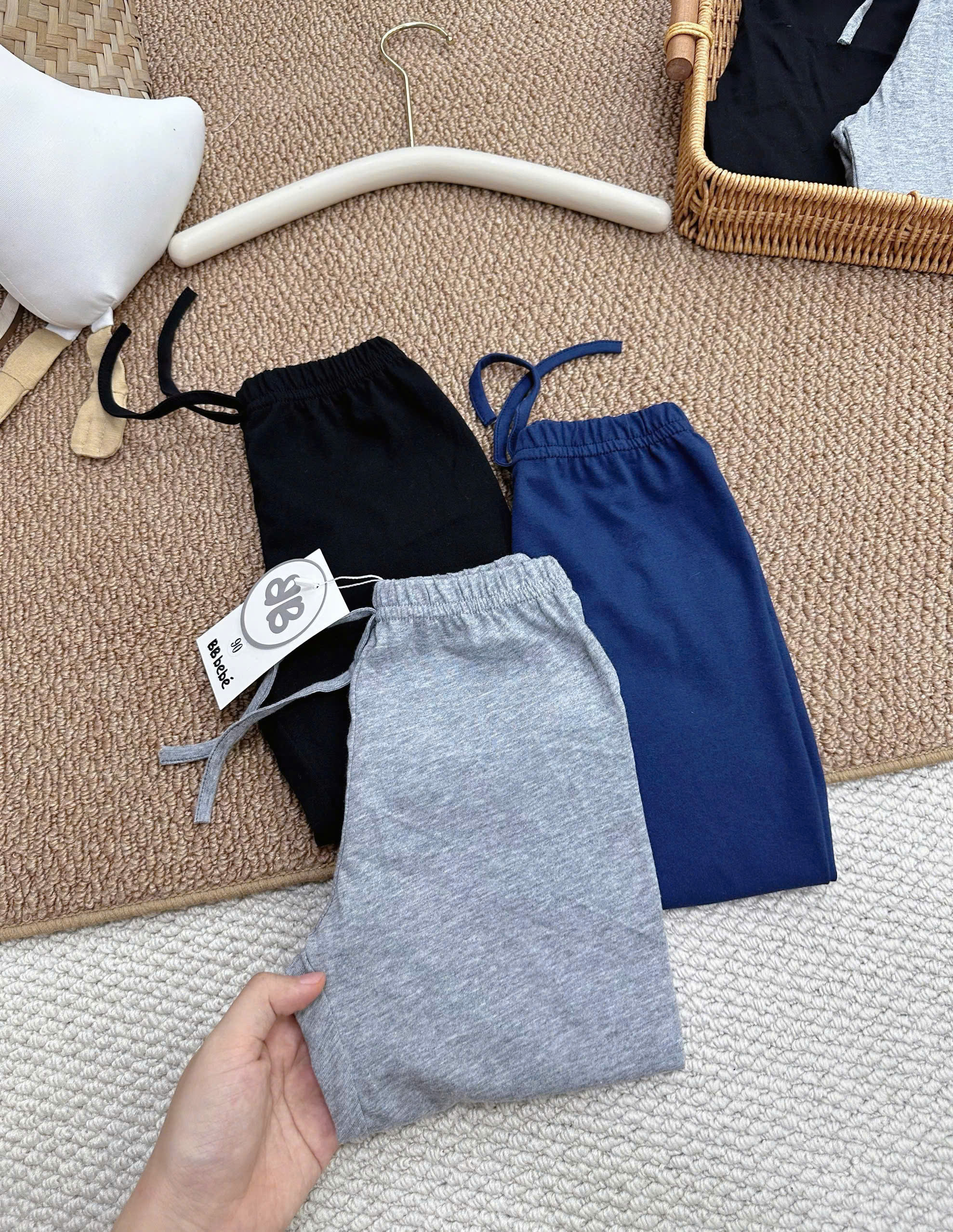 B155 - SET 3 QUẦN ĐEN XANH GHI