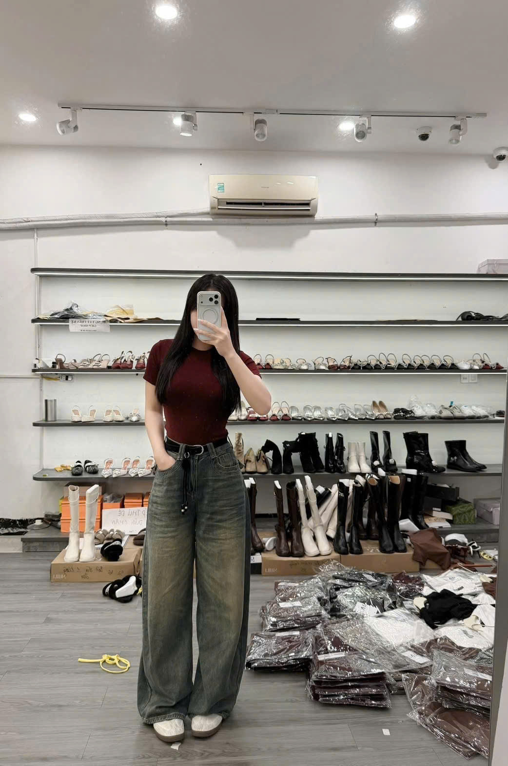 XẢ B179 - SET 3 ÁO CỔ TRÒN TRẮNG ĐEN ĐỎ