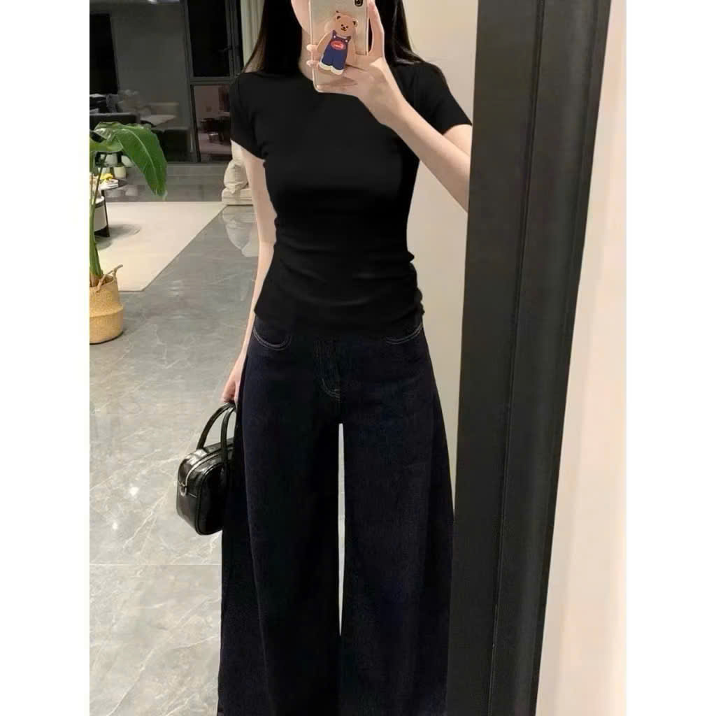 XẢ B179 - SET 3 ÁO CỔ TRÒN TRẮNG ĐEN ĐỎ