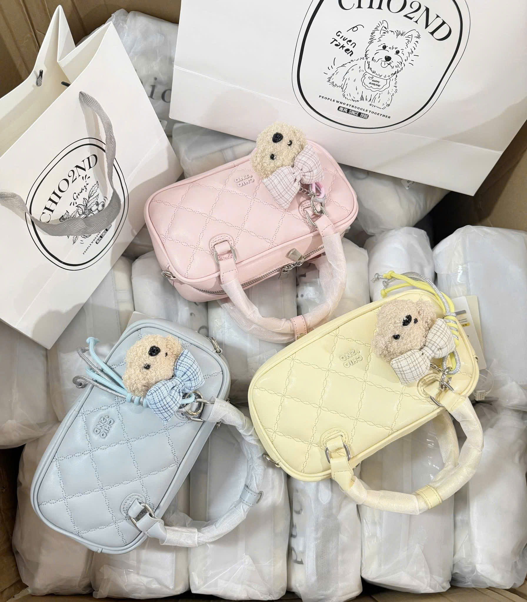 B227 - TÚI XÁCH CHIO DANG BẦU MÀU PASTEL