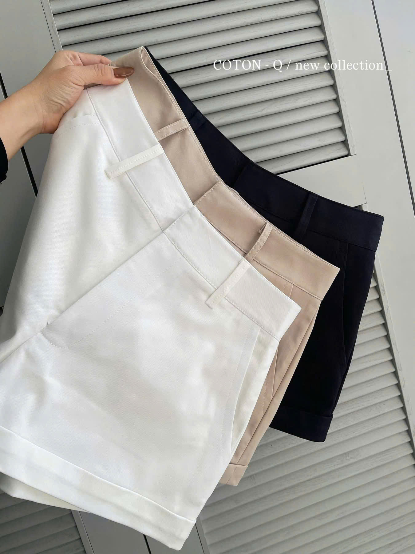 XẢ B248 - SET 3 QUẦN KAKI NỮ TRẮNG ĐEN BE