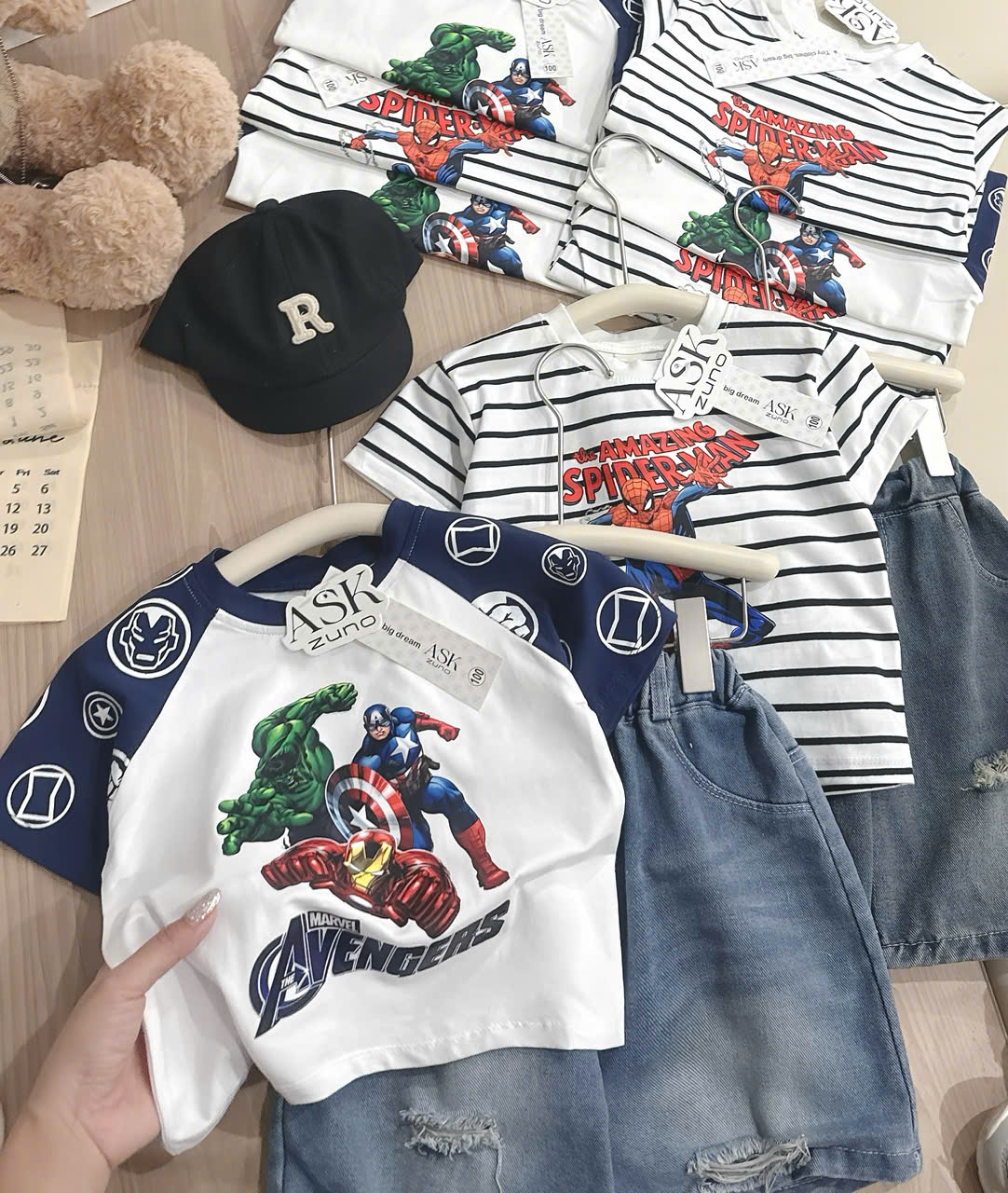XẢ B249 - SET BỘ AVENGER AMAZING NGƯỜI NHỆN QUẦN JEAN