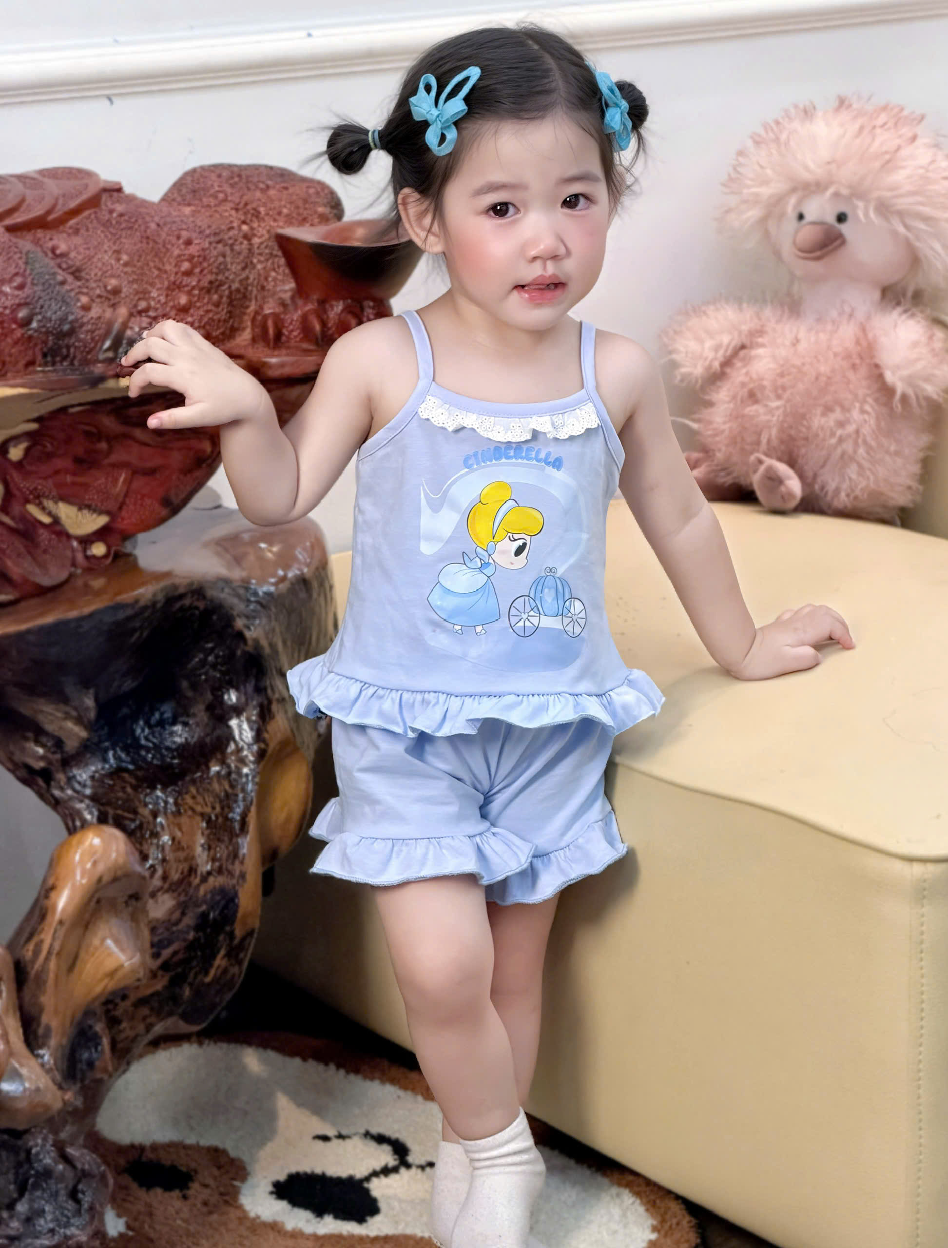 XẢ B270 - SET 3 BỘ ELSA BẠCH TUYẾT TIÊN CÁ HỒNG VÀNG XANH