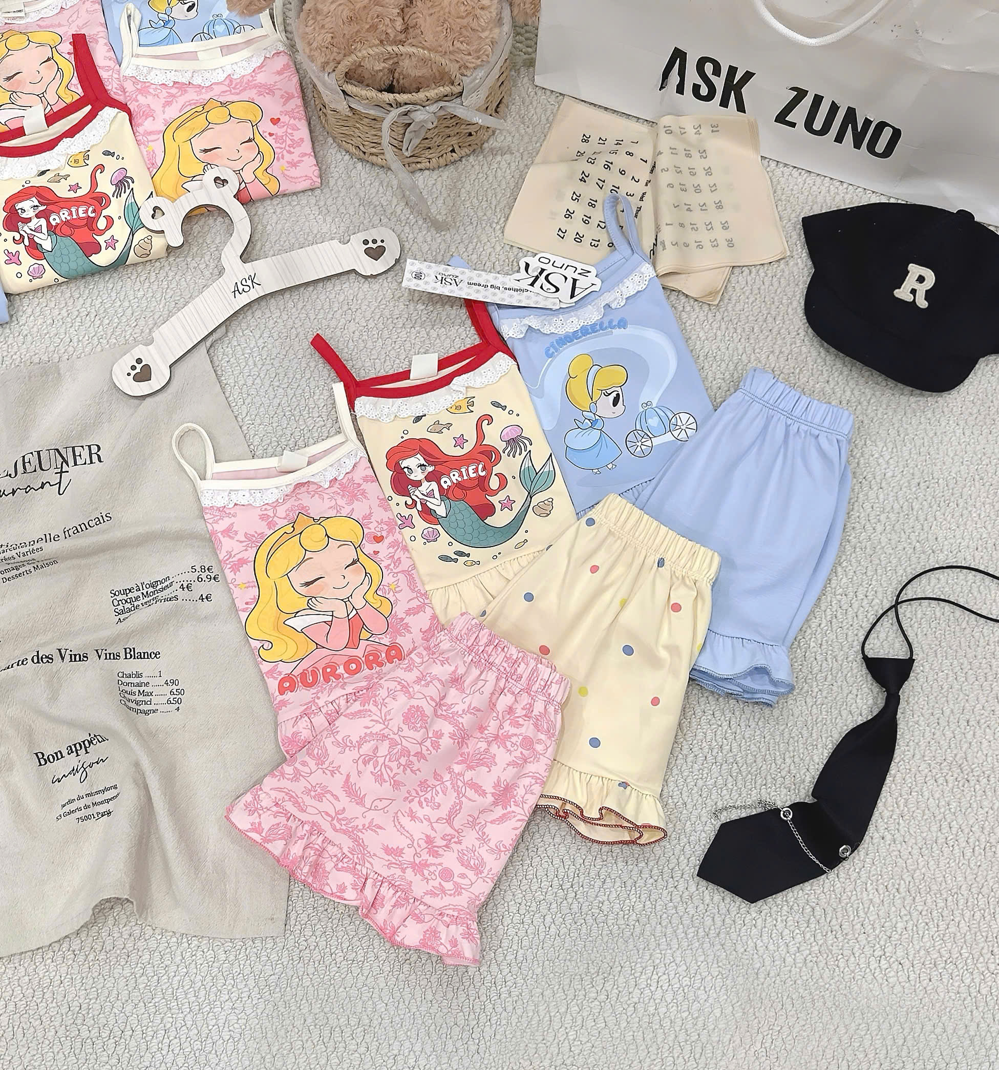 XẢ B270 - SET 3 BỘ ELSA BẠCH TUYẾT TIÊN CÁ HỒNG VÀNG XANH