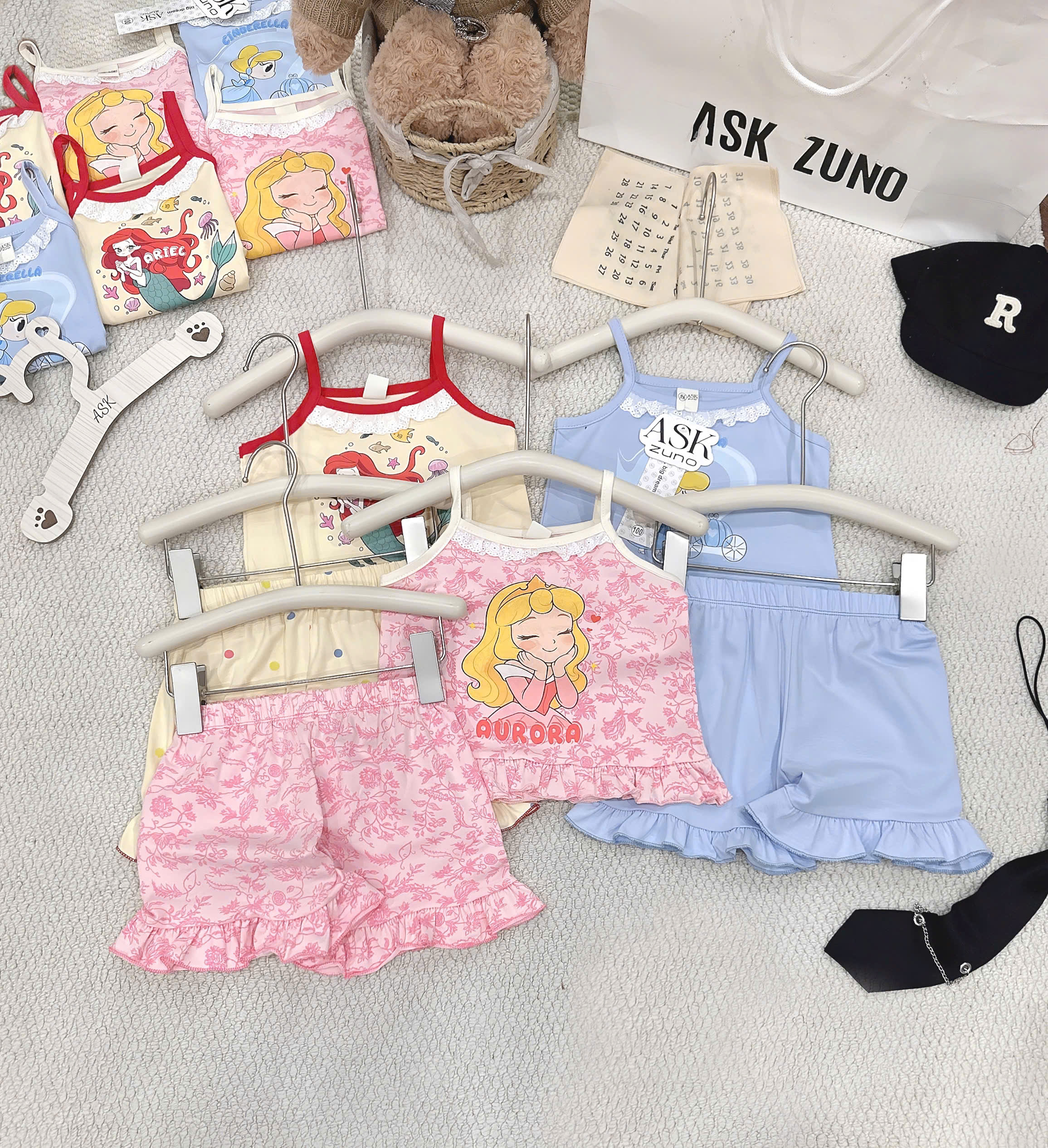 XẢ B270 - SET 3 BỘ ELSA BẠCH TUYẾT TIÊN CÁ HỒNG VÀNG XANH