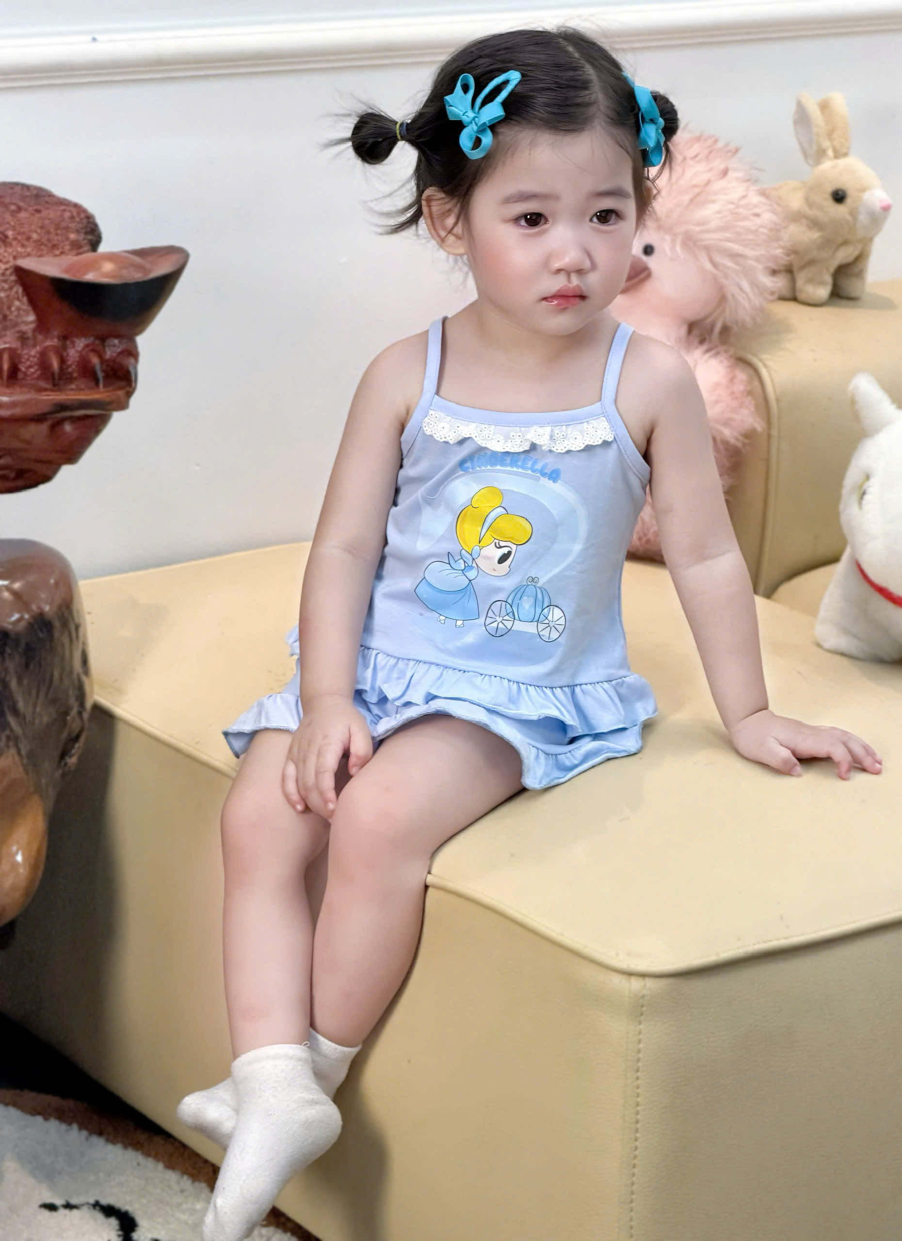 XẢ B270 - SET 3 BỘ ELSA BẠCH TUYẾT TIÊN CÁ HỒNG VÀNG XANH