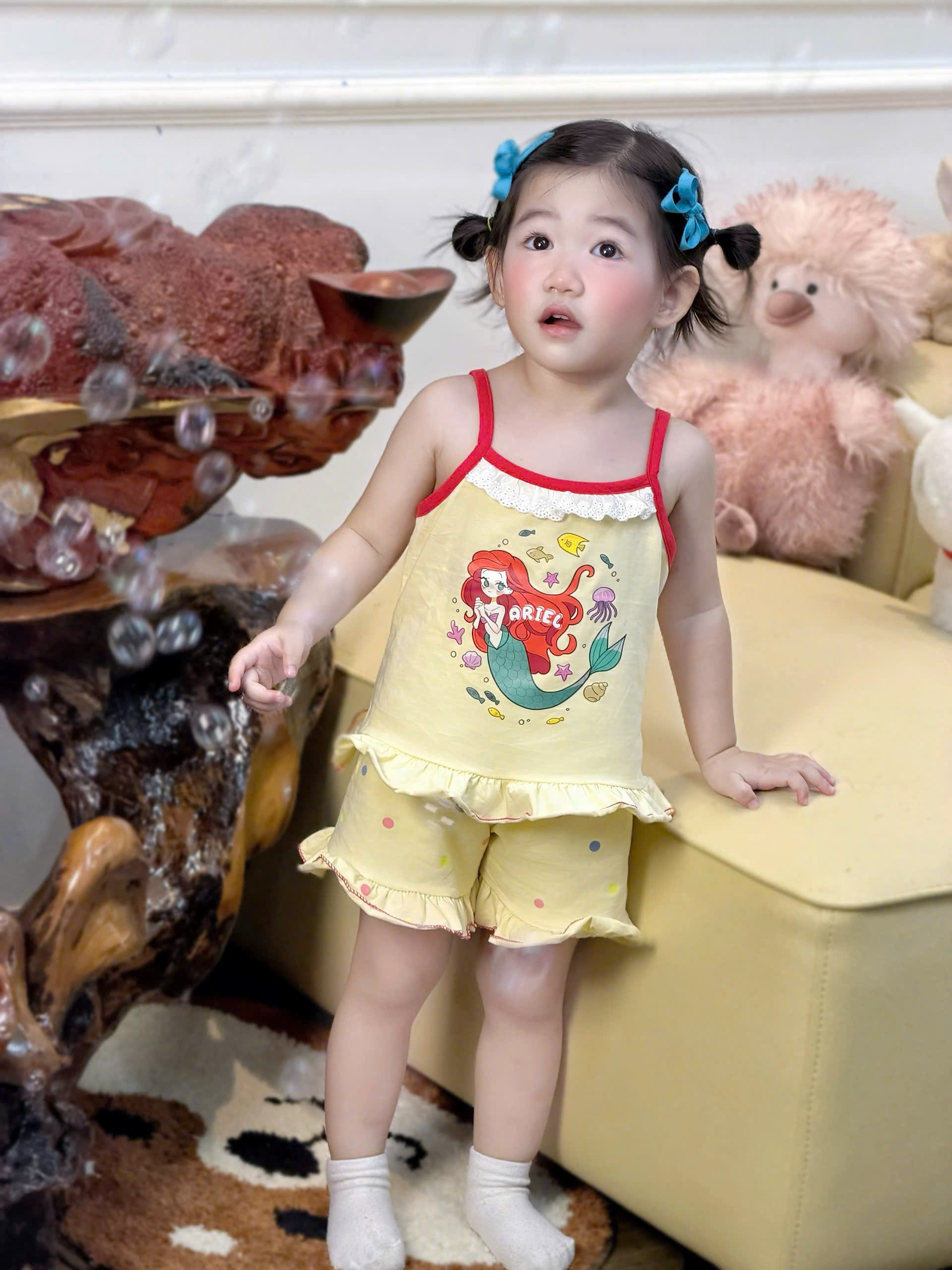 XẢ B270 - SET 3 BỘ ELSA BẠCH TUYẾT TIÊN CÁ HỒNG VÀNG XANH