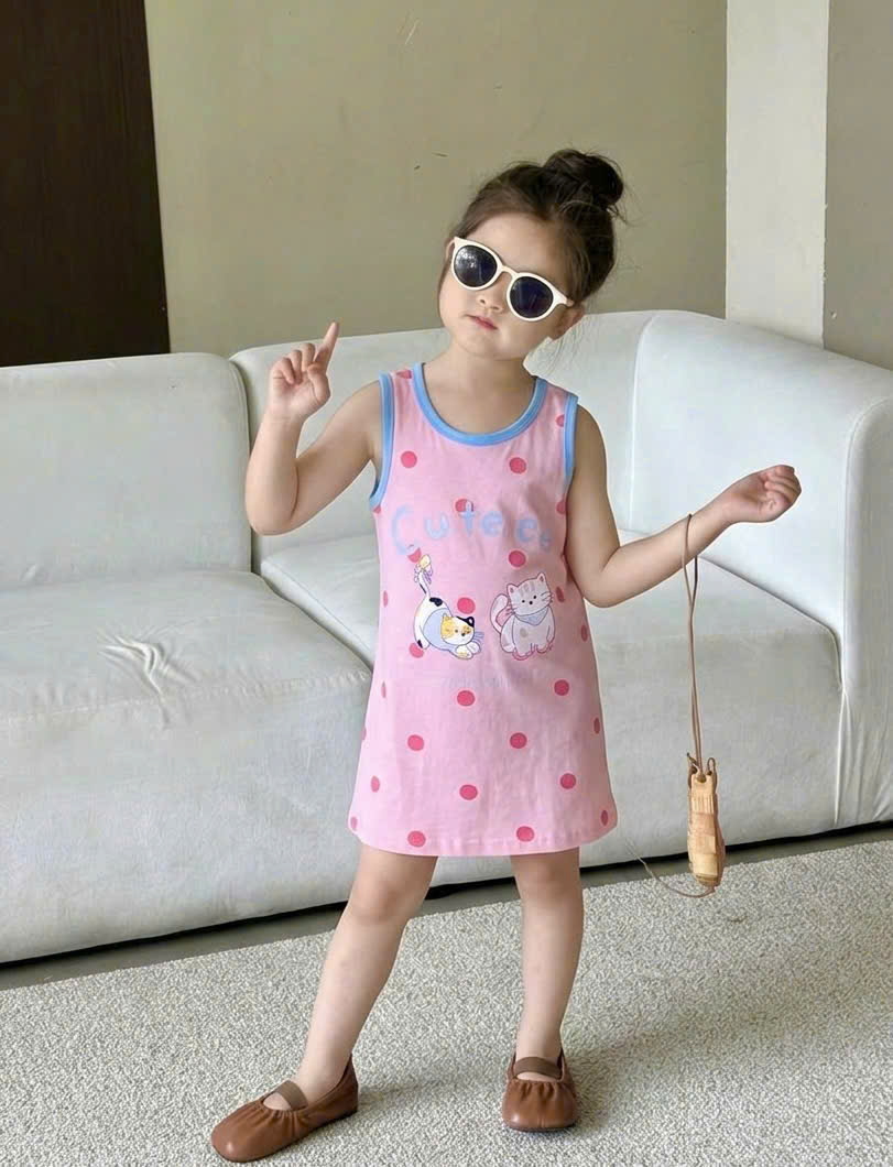 XẢ B338 - SET 3 VÁY KẺ ĐỎ HỒNG TRẮNG