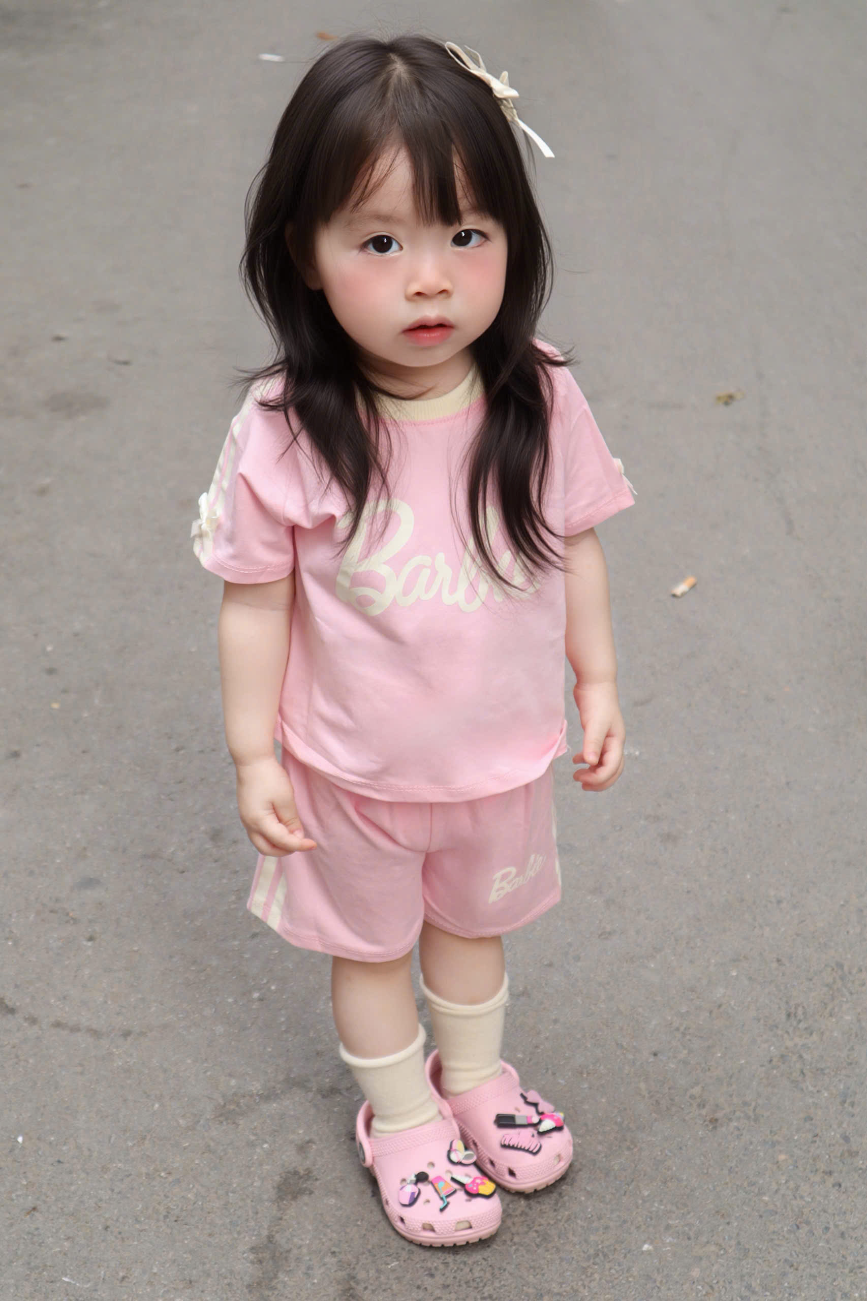 XẢ B347 - SET 2 BỘ CỘC BARBIE HỒNG ĐEN