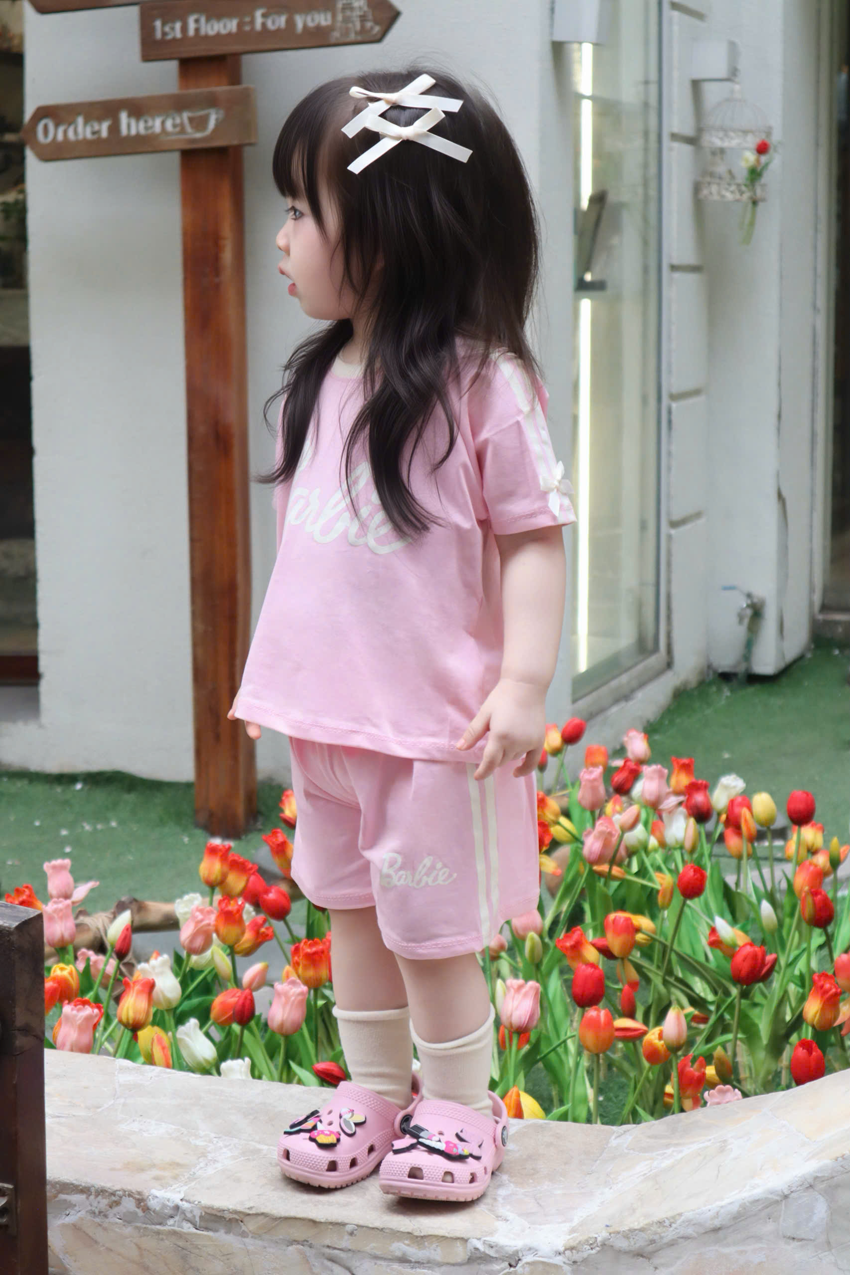 XẢ B347 - SET 2 BỘ CỘC BARBIE HỒNG ĐEN
