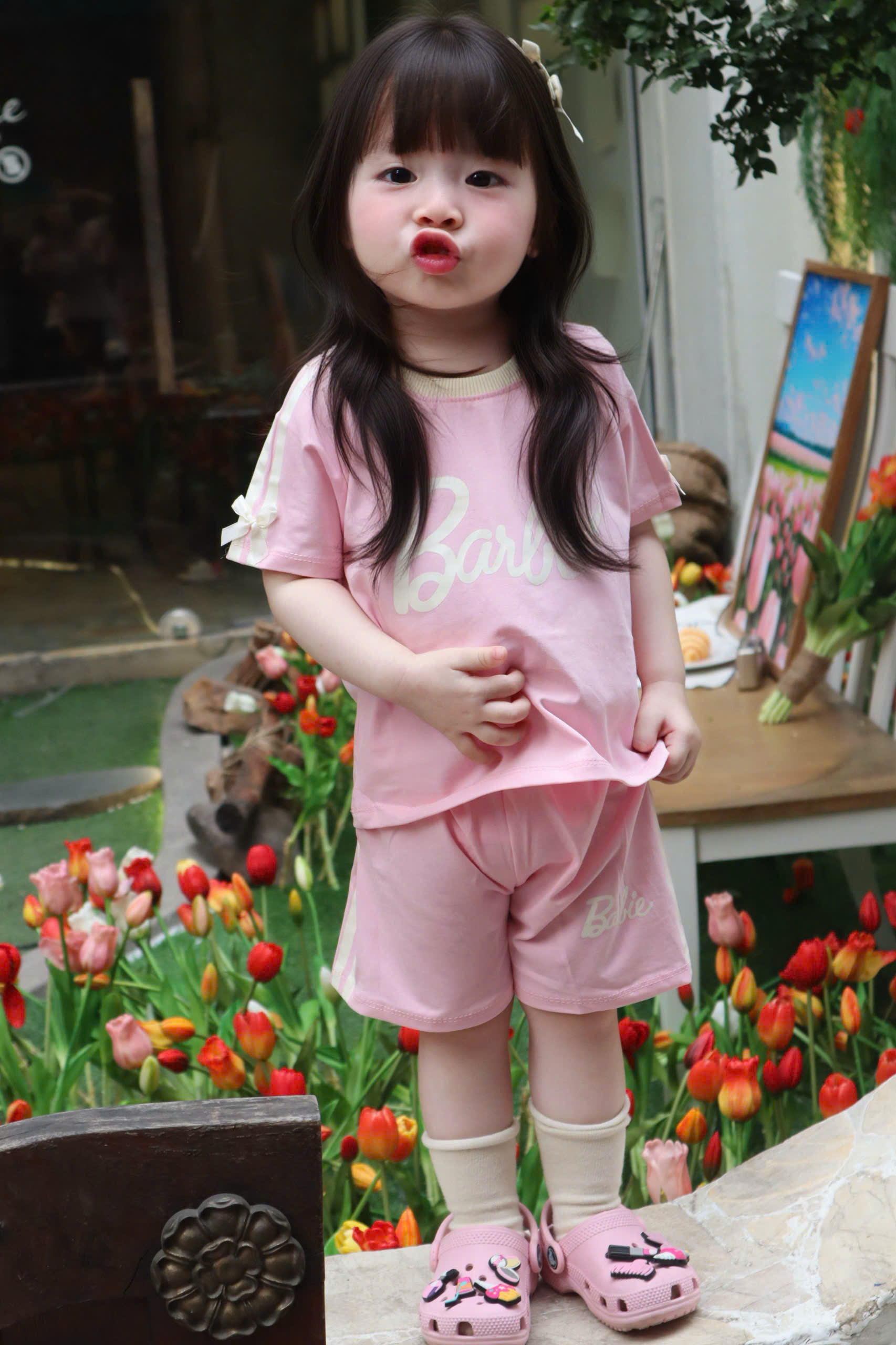 XẢ B347 - SET 2 BỘ CỘC BARBIE HỒNG ĐEN