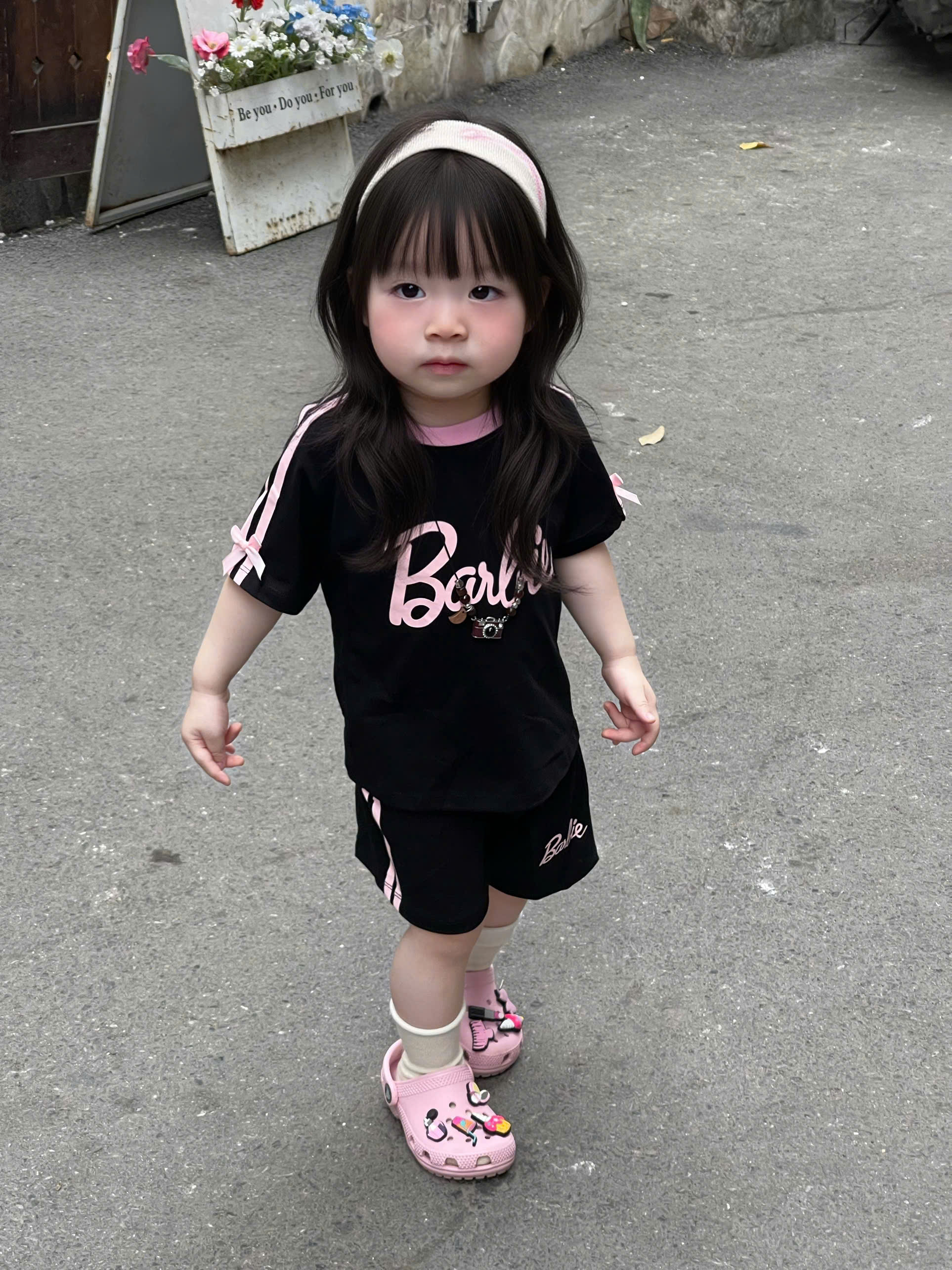 XẢ B347 - SET 2 BỘ CỘC BARBIE HỒNG ĐEN