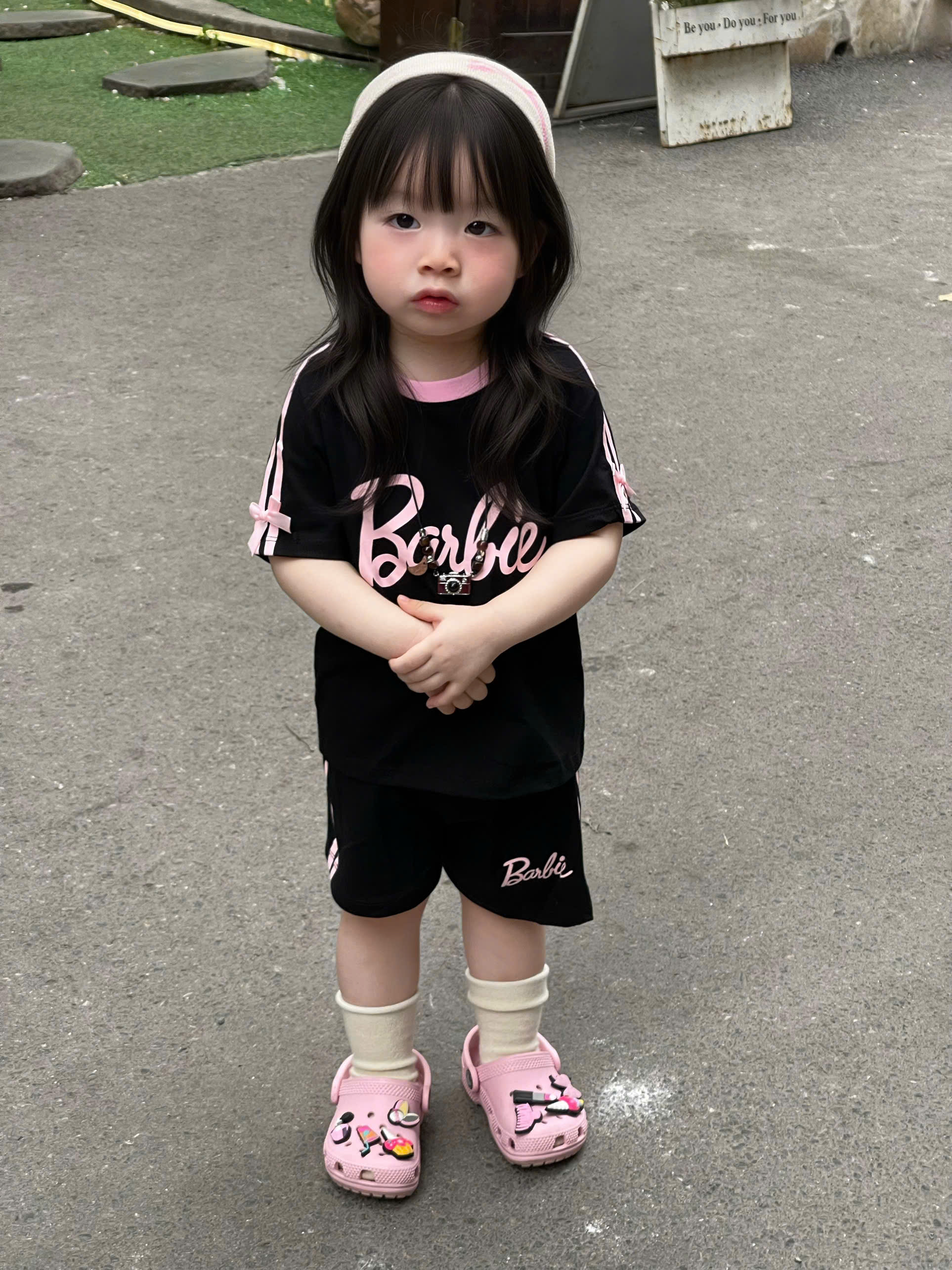 XẢ B347 - SET 2 BỘ CỘC BARBIE HỒNG ĐEN