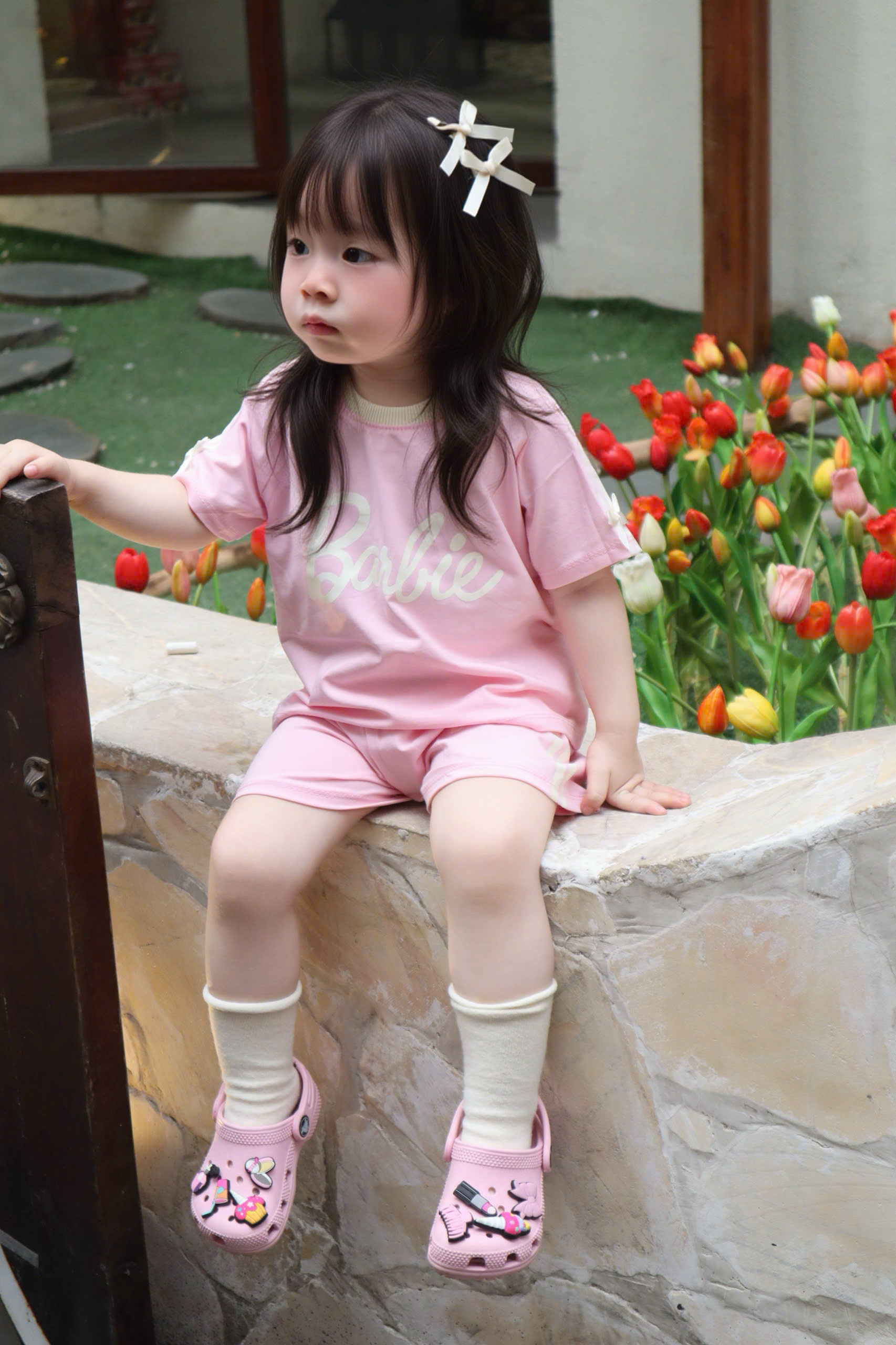 XẢ B347 - SET 2 BỘ CỘC BARBIE HỒNG ĐEN