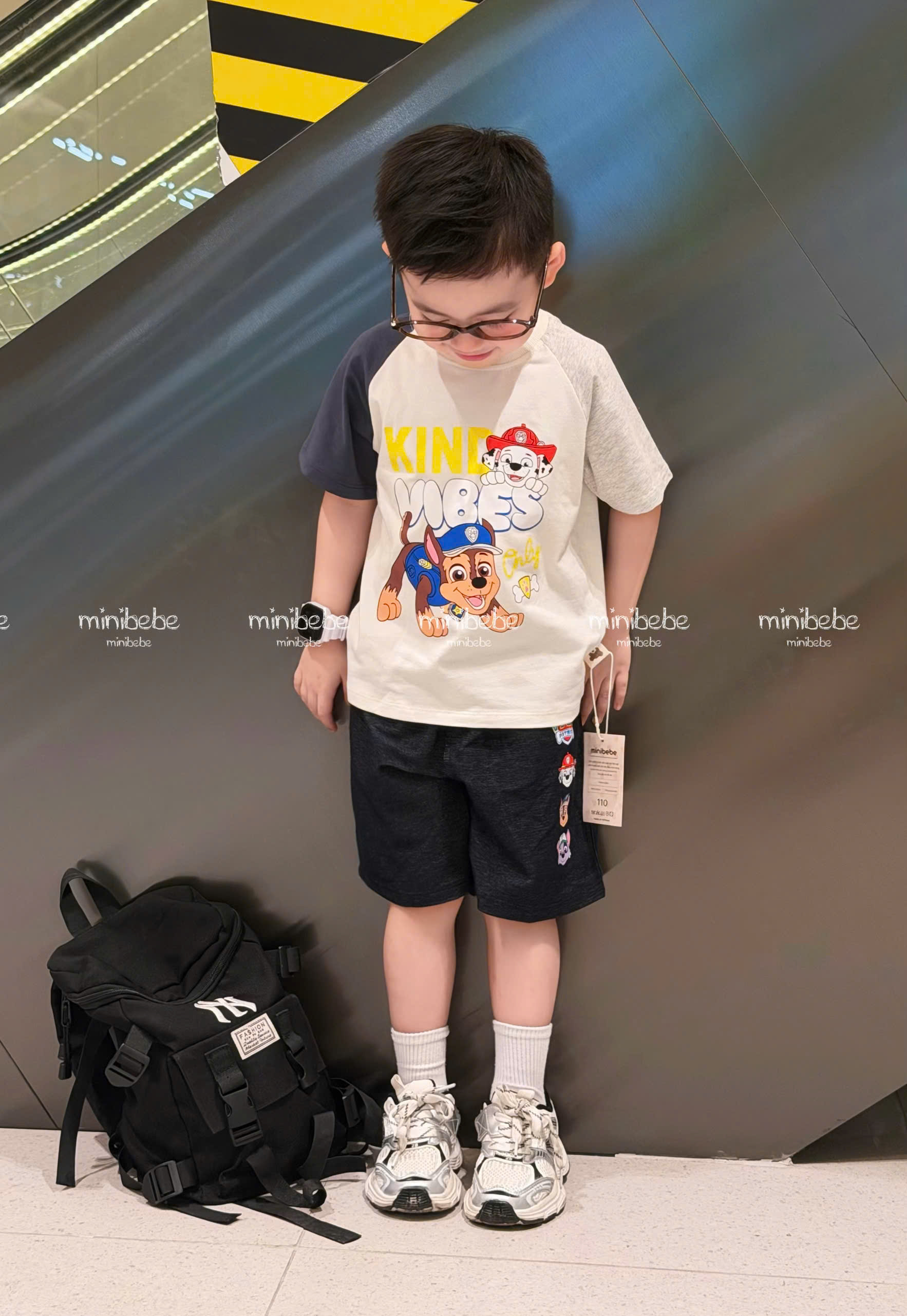XẢ B353 - SET BỘ CHÓ CỨU HỘ KING VIBES KÈM MŨ