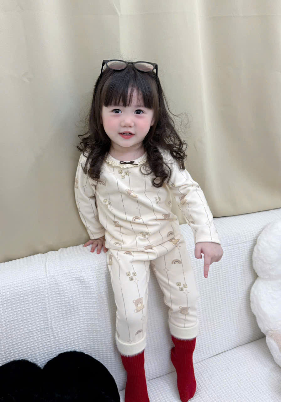 B367 - SET 2 BỘ RÊU BE GẤU HOA