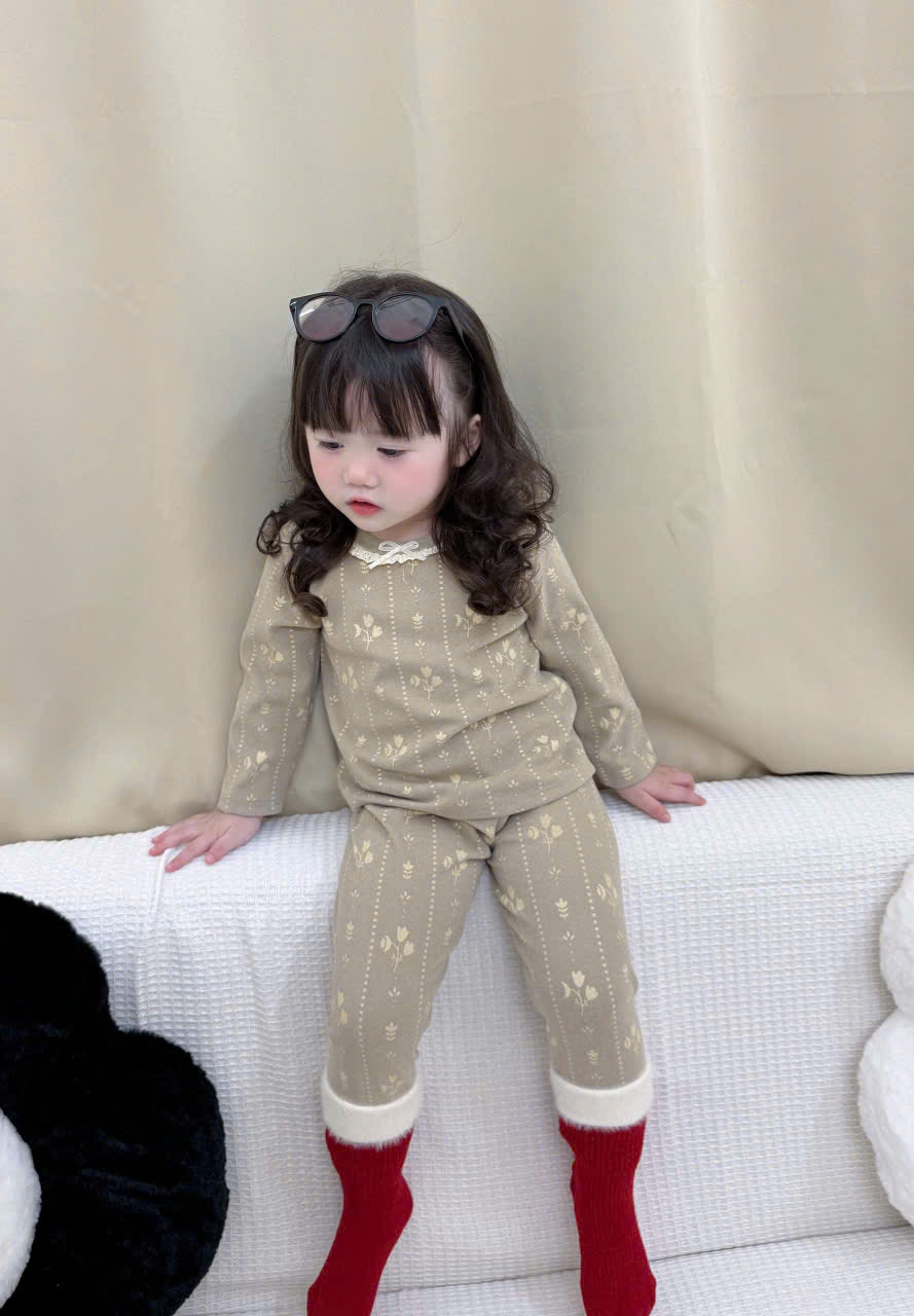 B367 - SET 2 BỘ RÊU BE GẤU HOA