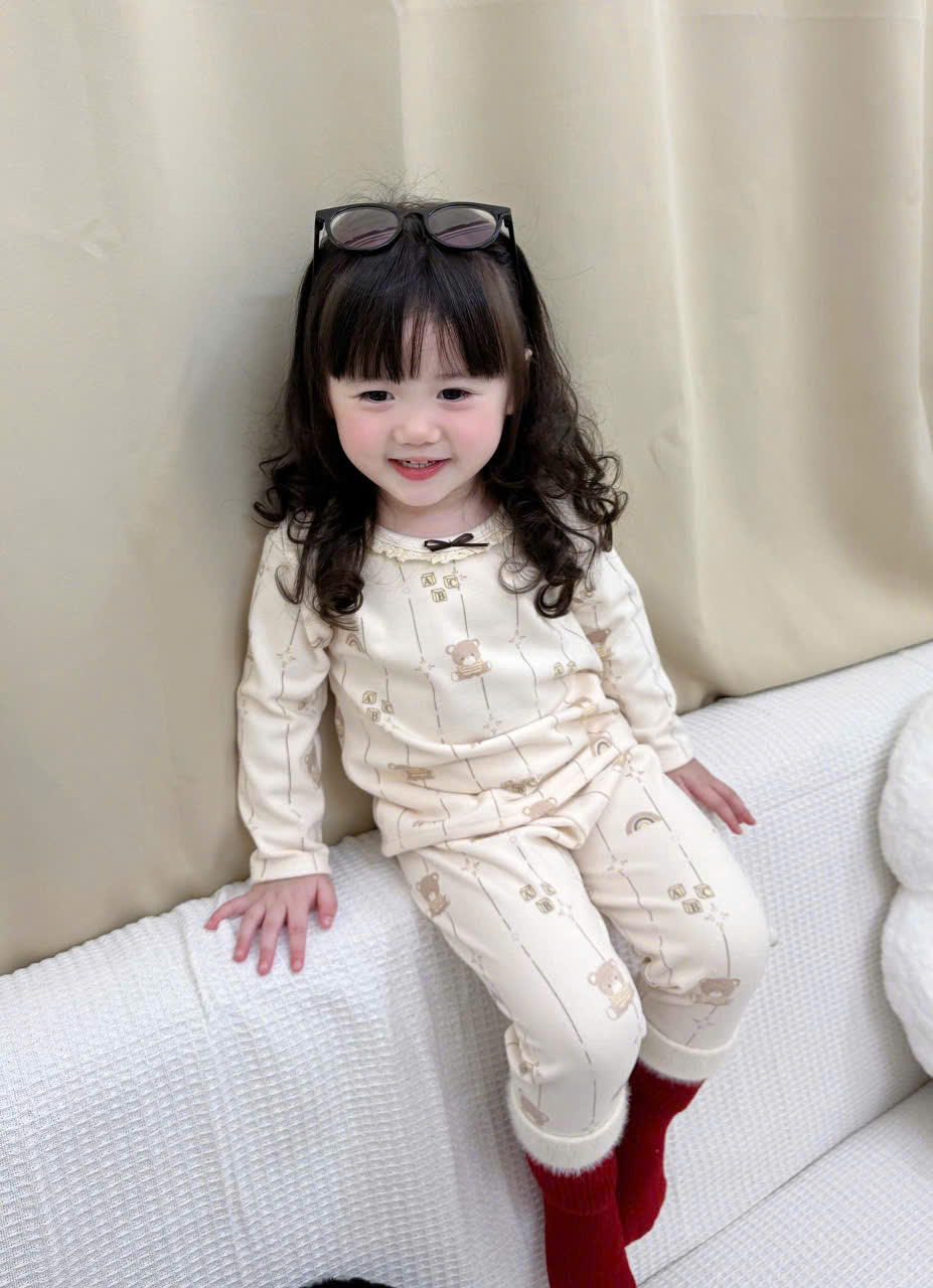 B367 - SET 2 BỘ RÊU BE GẤU HOA