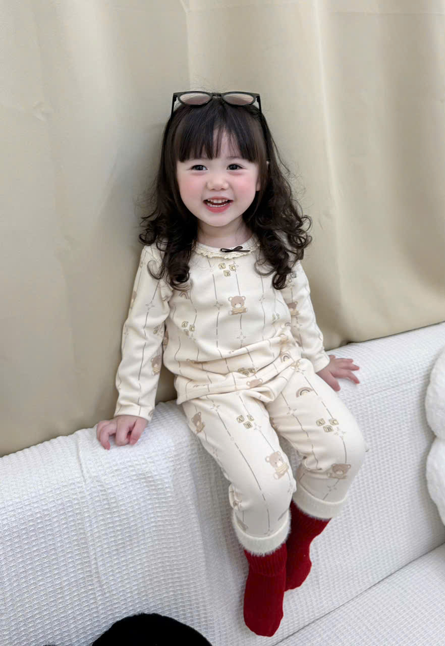 B367 - SET 2 BỘ RÊU BE GẤU HOA