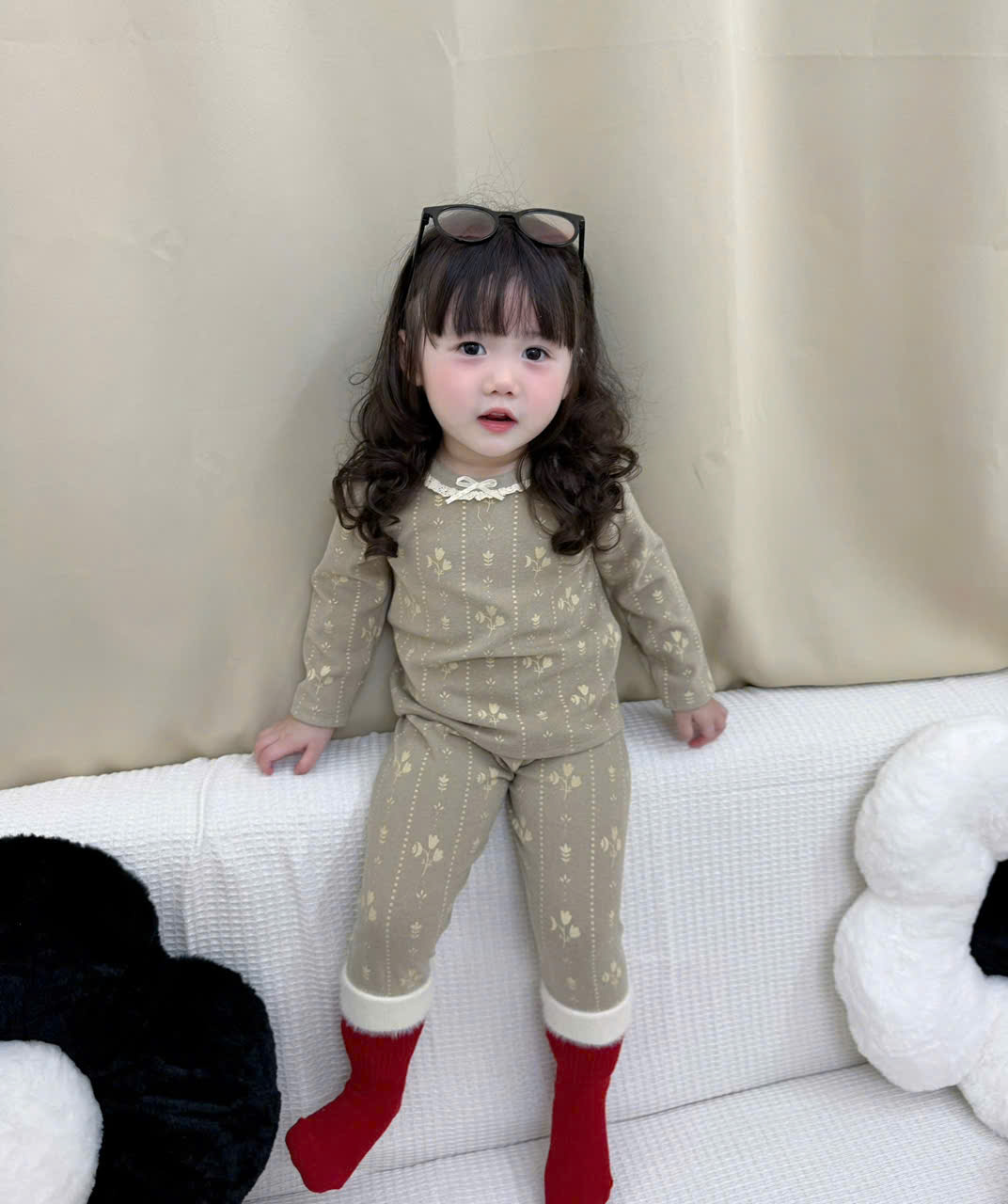 B367 - SET 2 BỘ RÊU BE GẤU HOA
