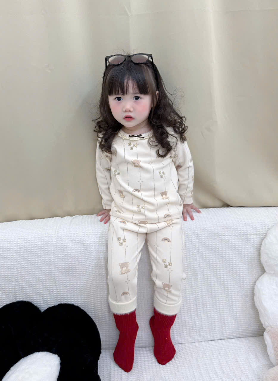 B367 - SET 2 BỘ RÊU BE GẤU HOA