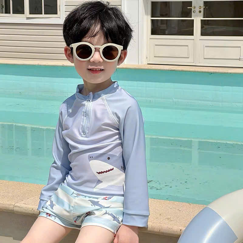 XẢ B370 - SET BỘ BƠI CÁ MẬP DÀI TAY QUẦN CỘC TONE XANH