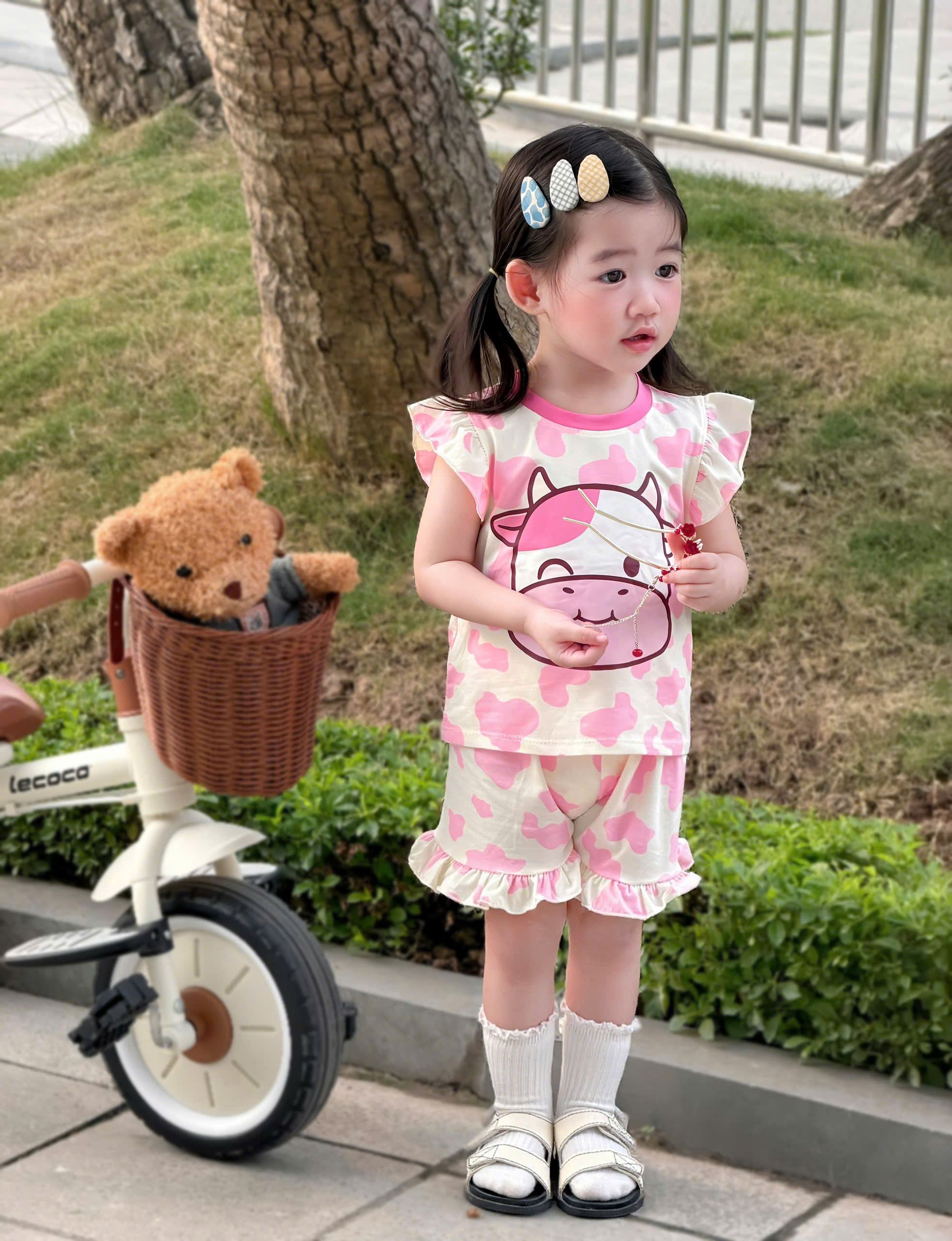 XẢ B372 - SET 2 BỘ BG TONE HỒNG BÒ SỮA