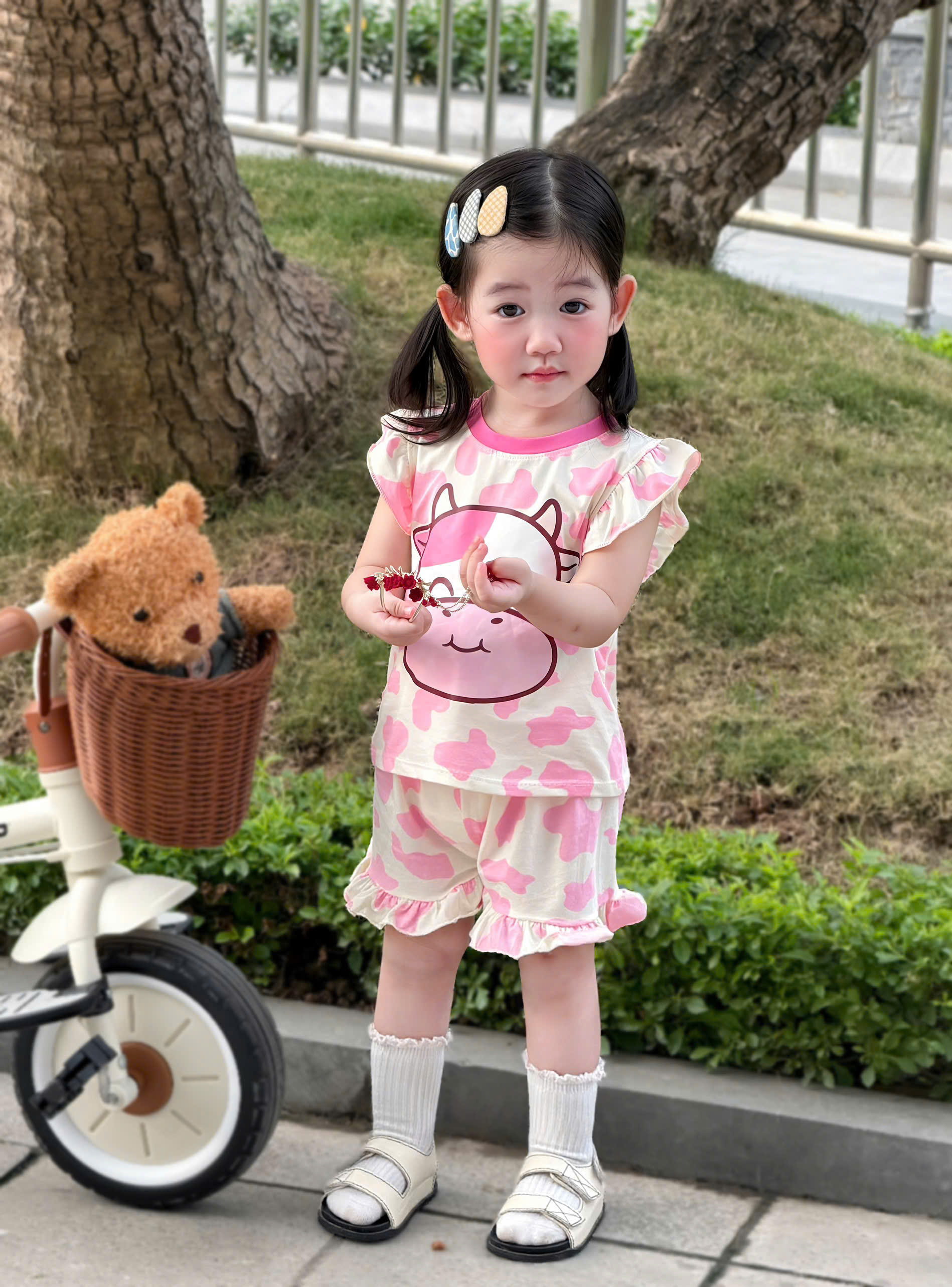 XẢ B372 - SET 2 BỘ BG TONE HỒNG BÒ SỮA