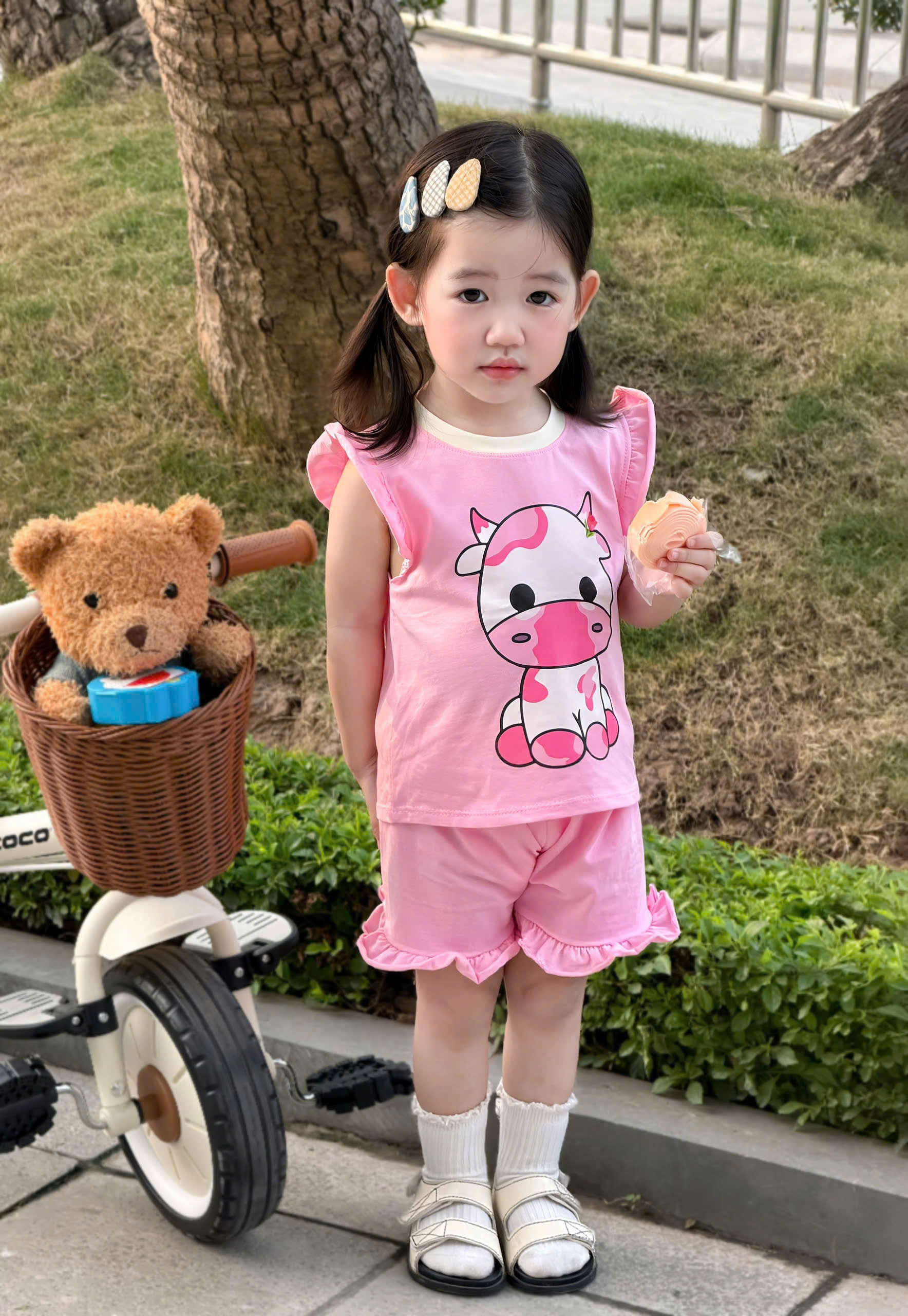 XẢ B372 - SET 2 BỘ BG TONE HỒNG BÒ SỮA