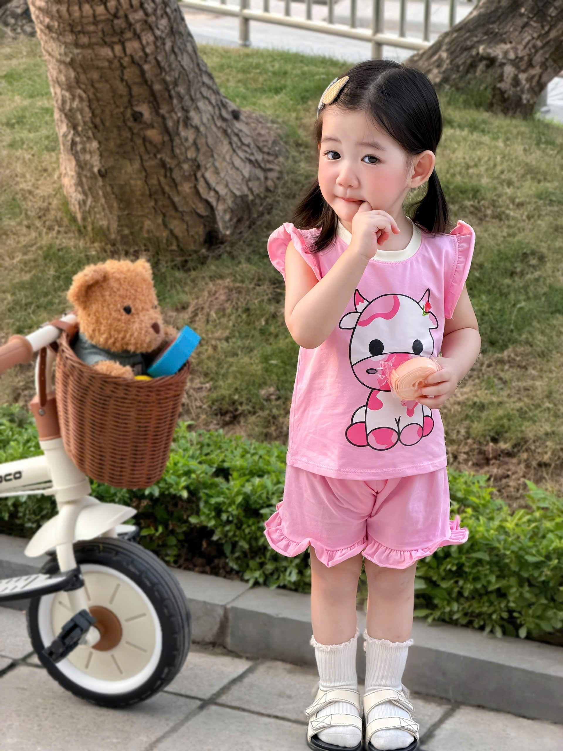 XẢ B372 - SET 2 BỘ BG TONE HỒNG BÒ SỮA