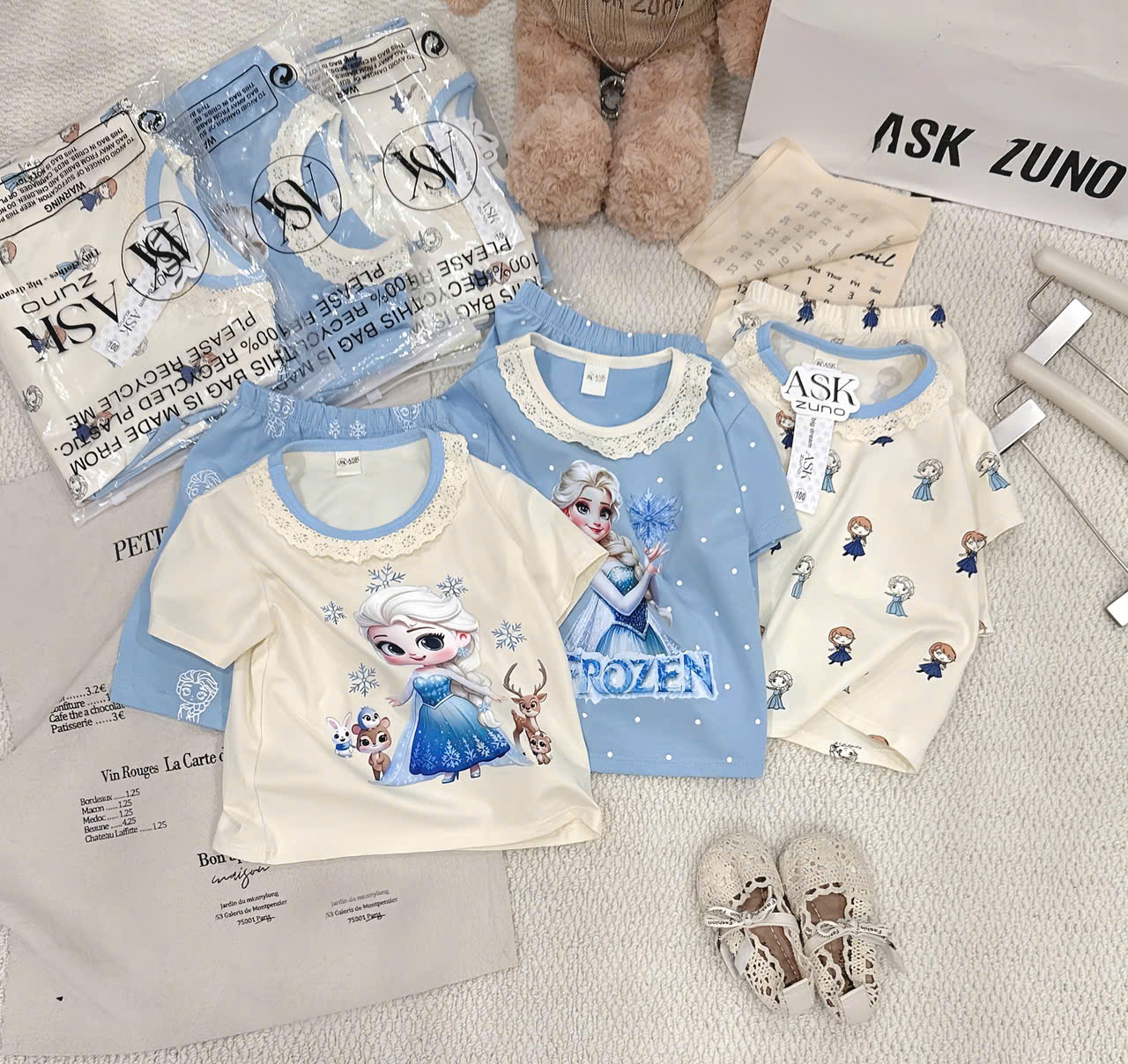 XẢ B373 - SET 3 BỘ ELSA XANH BE