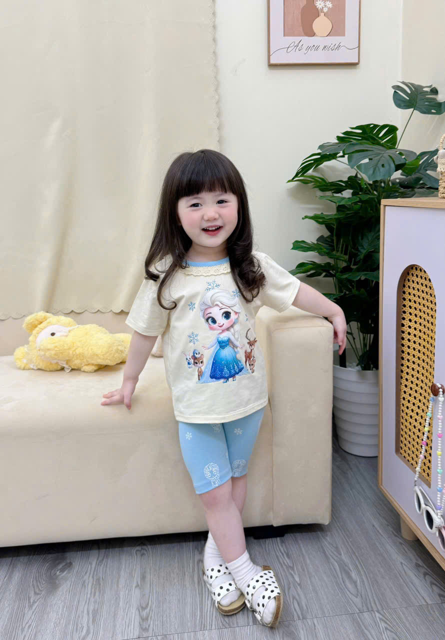 XẢ B373 - SET 3 BỘ ELSA XANH BE