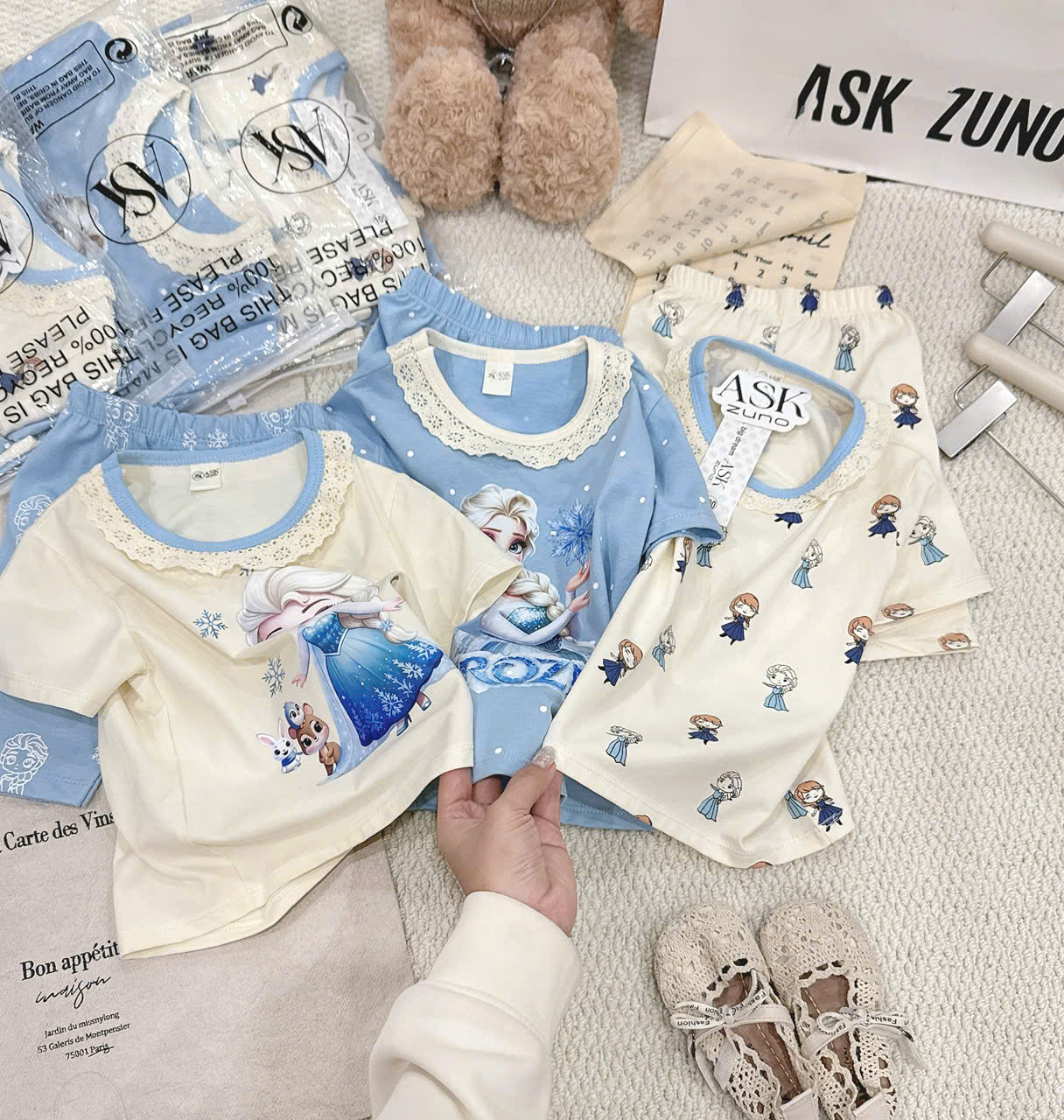 XẢ B373 - SET 3 BỘ ELSA XANH BE