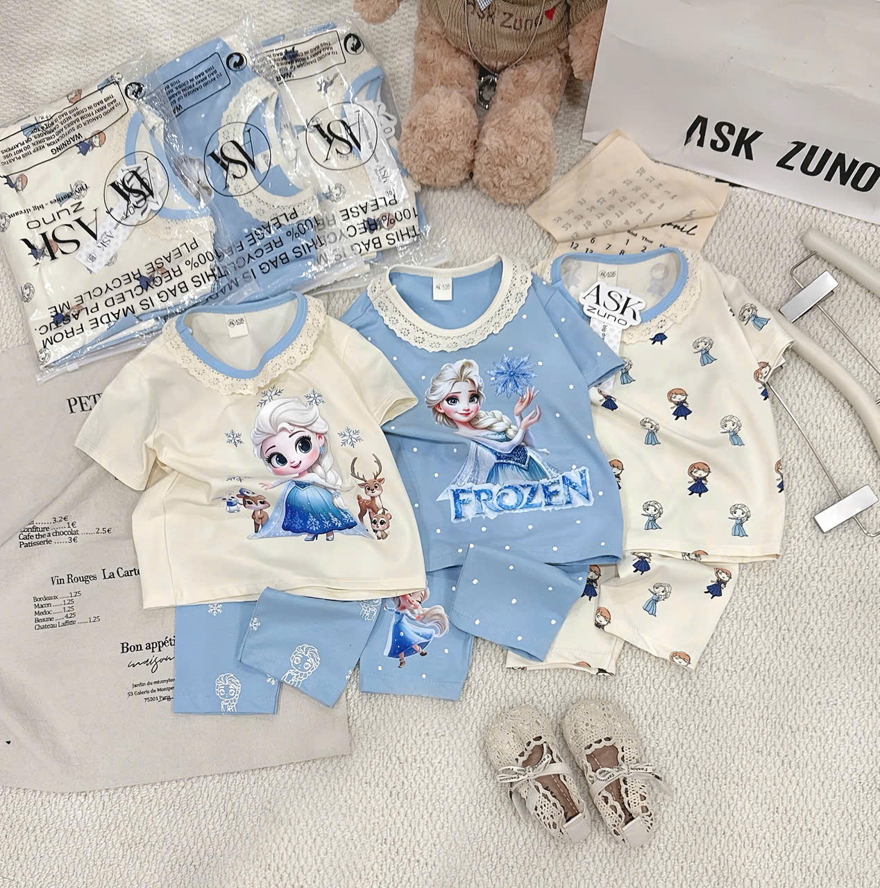 XẢ B373 - SET 3 BỘ ELSA XANH BE