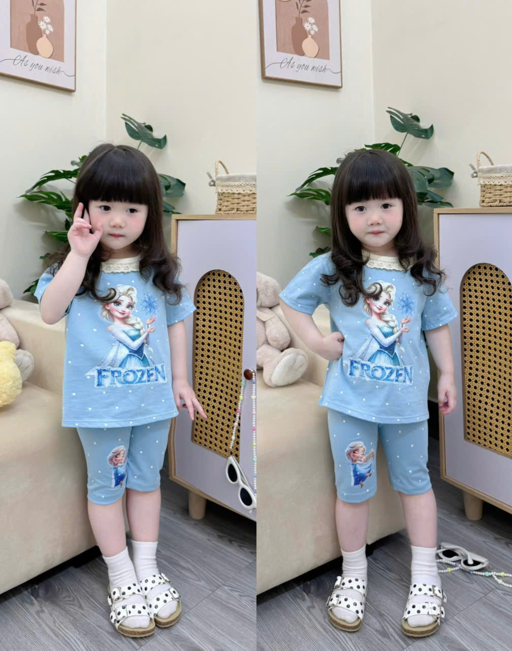 XẢ B373 - SET 3 BỘ ELSA XANH BE